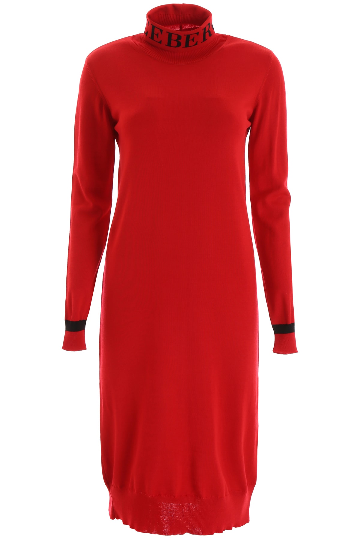 red turtleneck dress