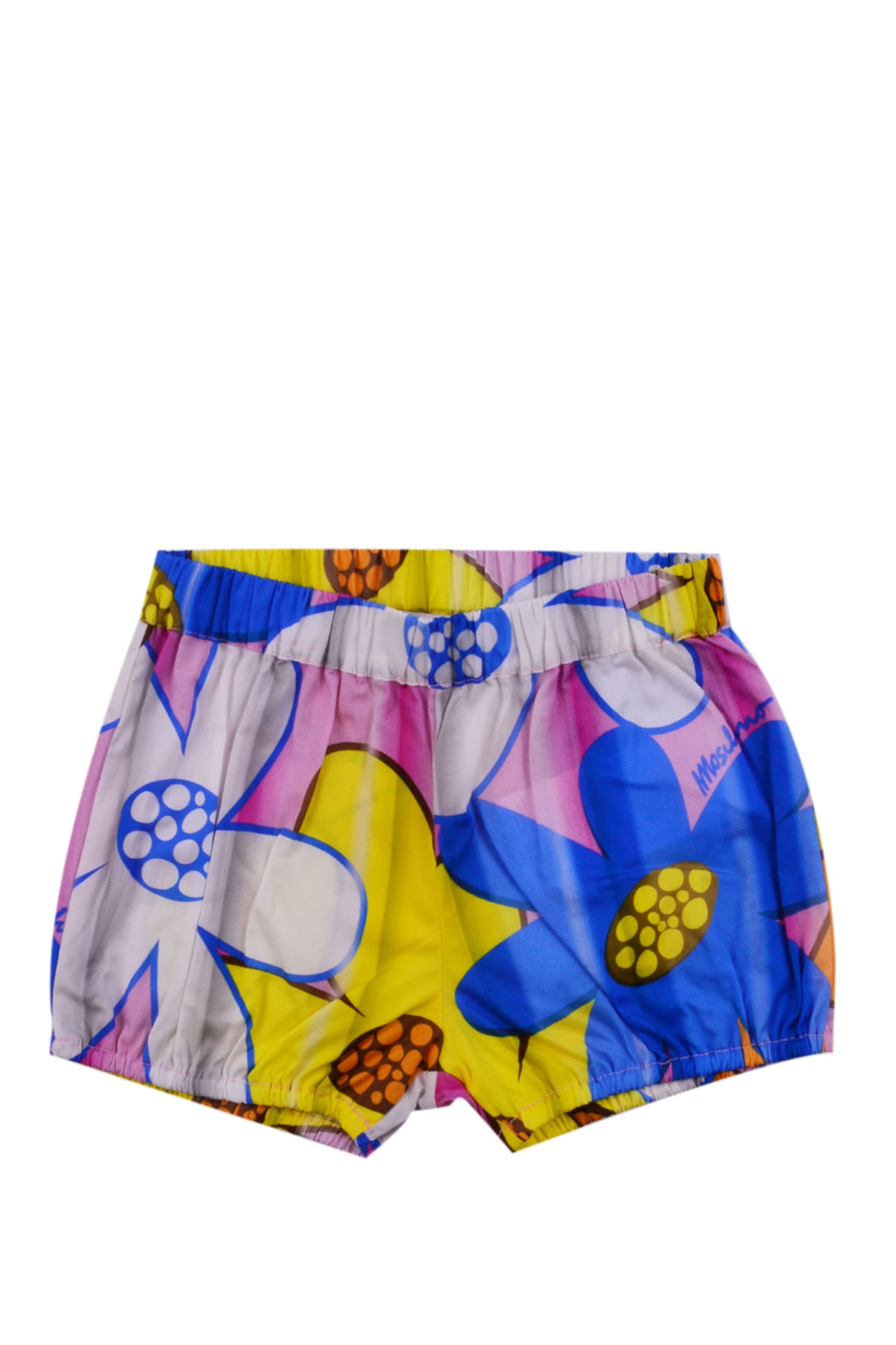 MOSCHINO STRETCH SHORTS WITH FLORAL PRINT