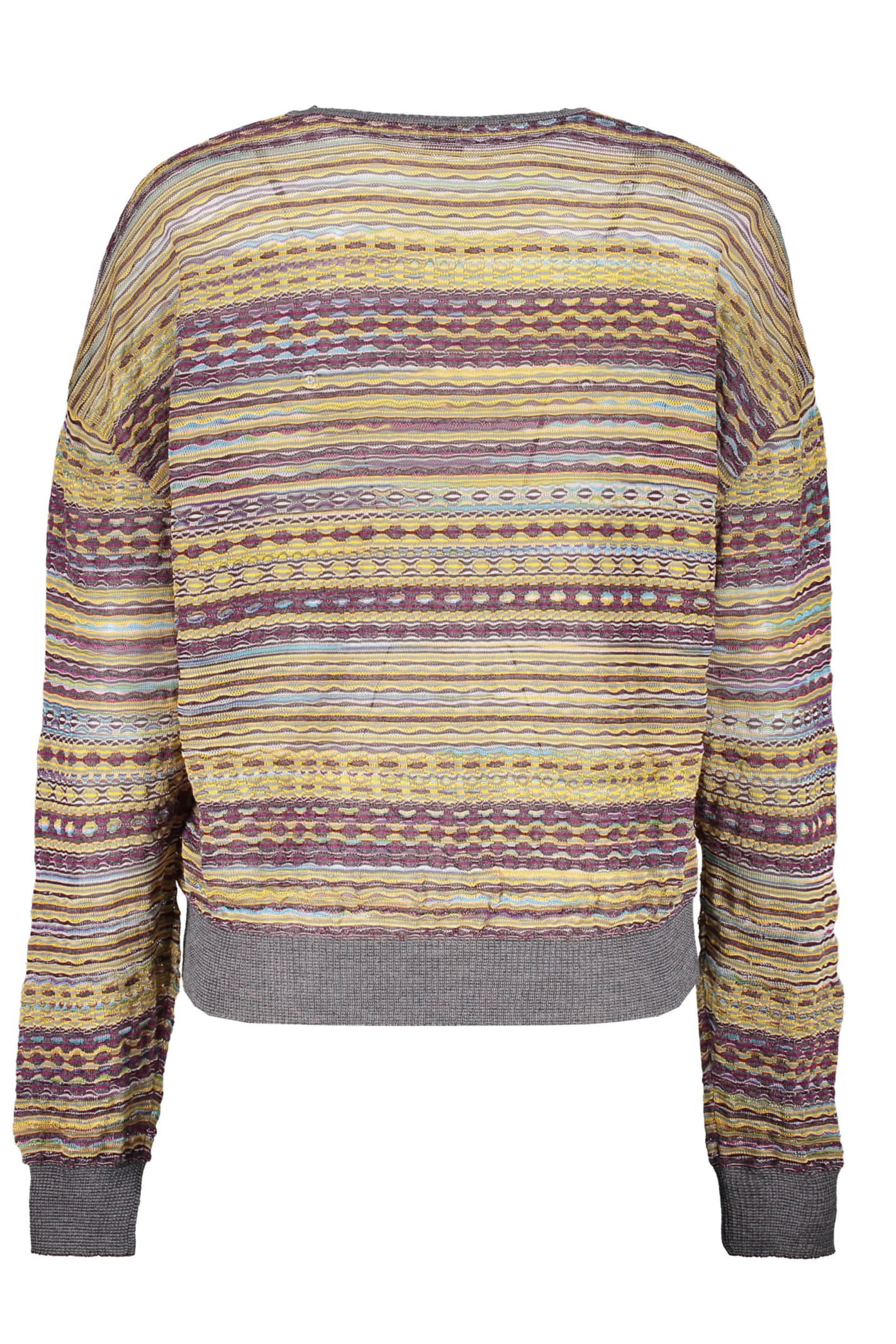 Shop M Missoni Sweater With V-neck In Yellow