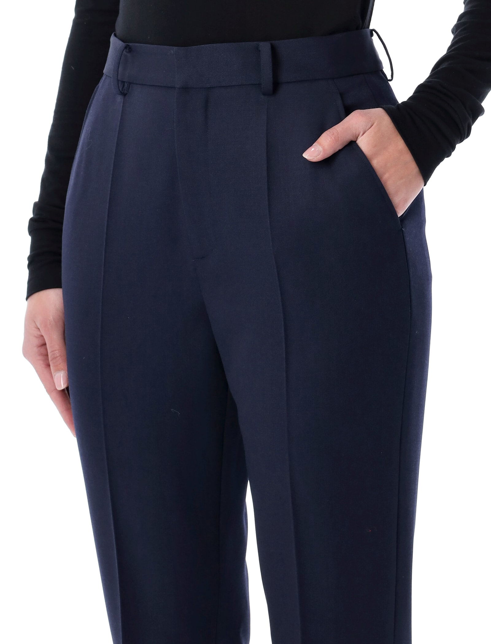 Ralph Lauren Wrigley Grain De Poudre Trousers In Blue