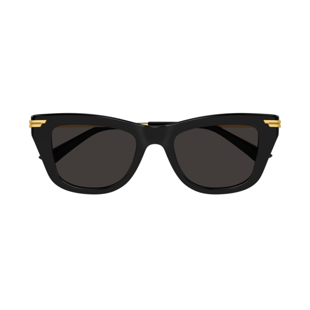 Bottega Veneta Recycled Acetate Rectangle Sunglasses In 001