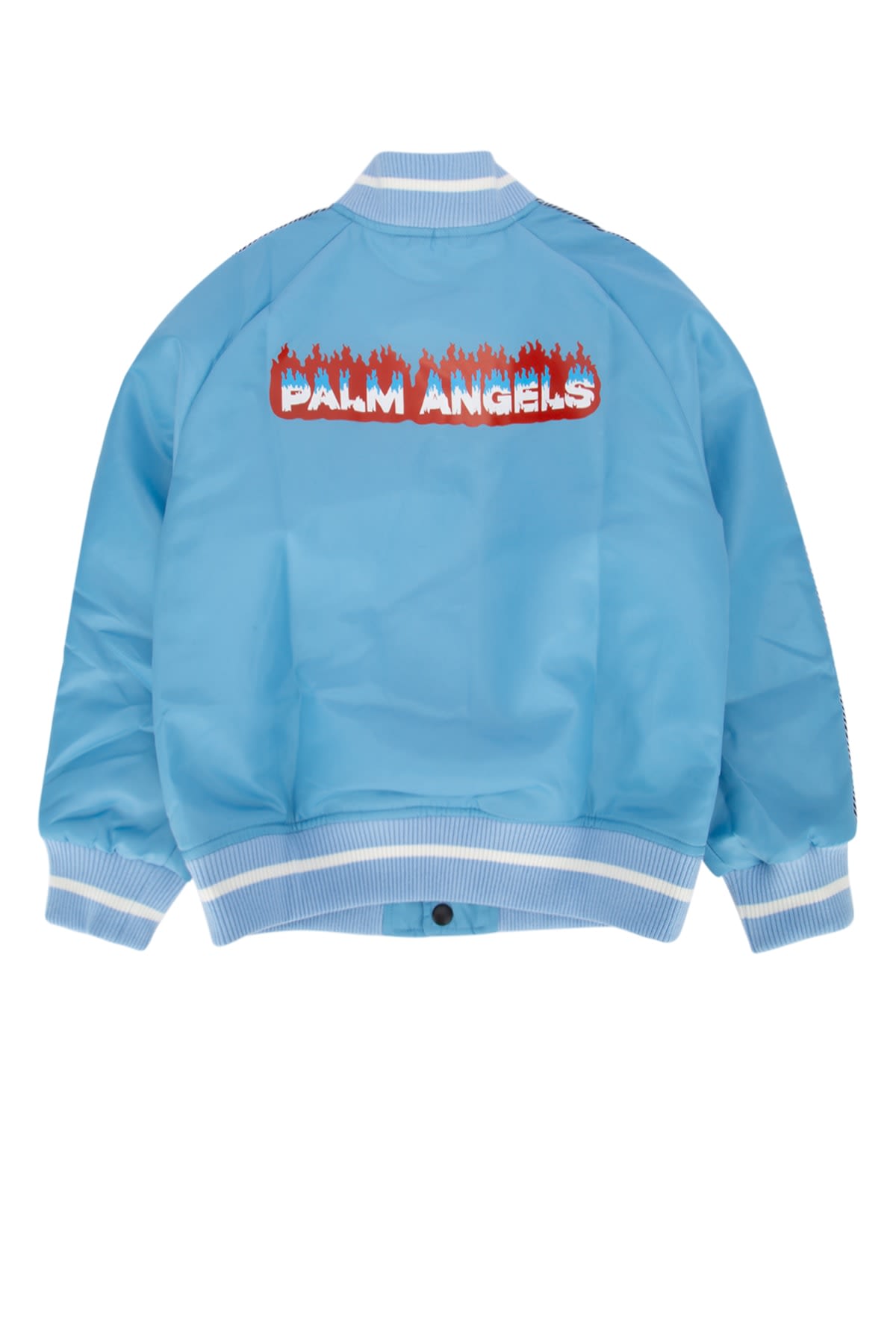 Palm Angels Kids' Cappotto In Lightbluered