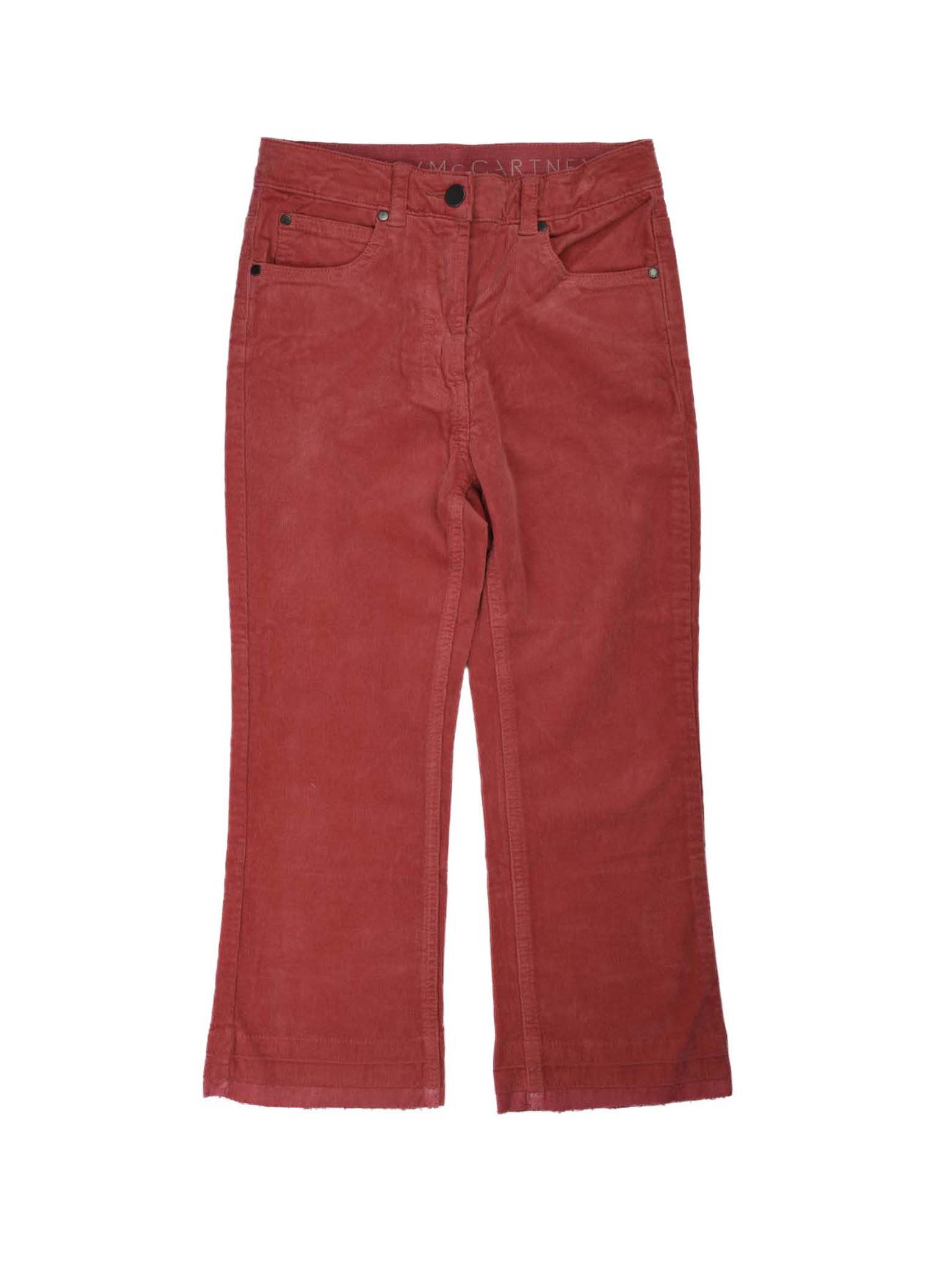 Stella McCartney Kids strawberry velvet trousers