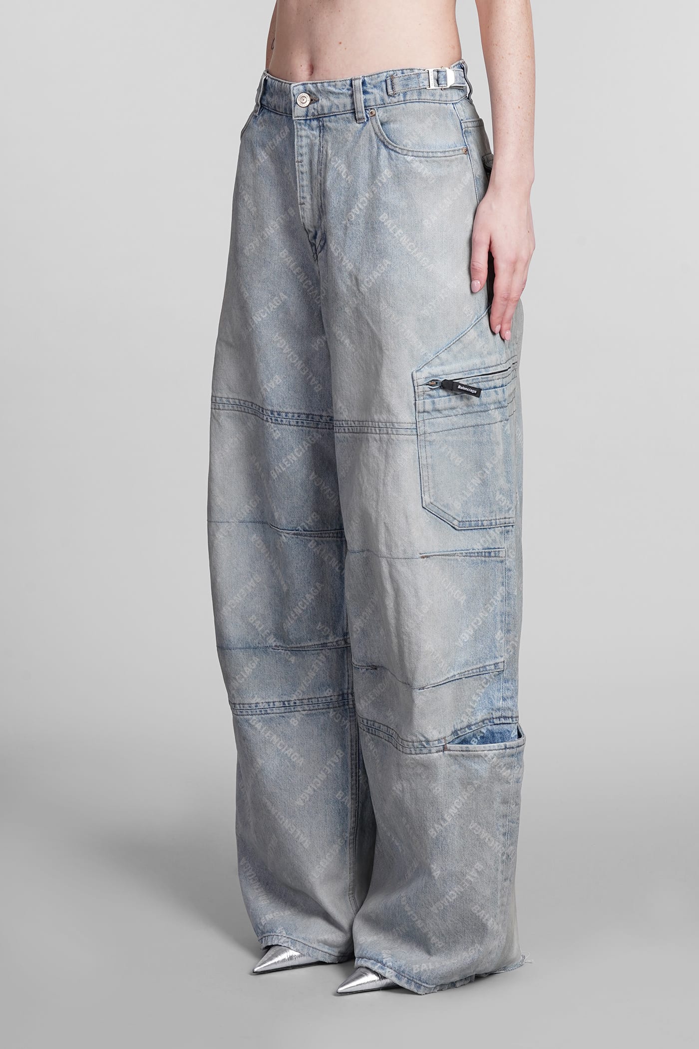 Shop Balenciaga Jeans In Blue Cotton
