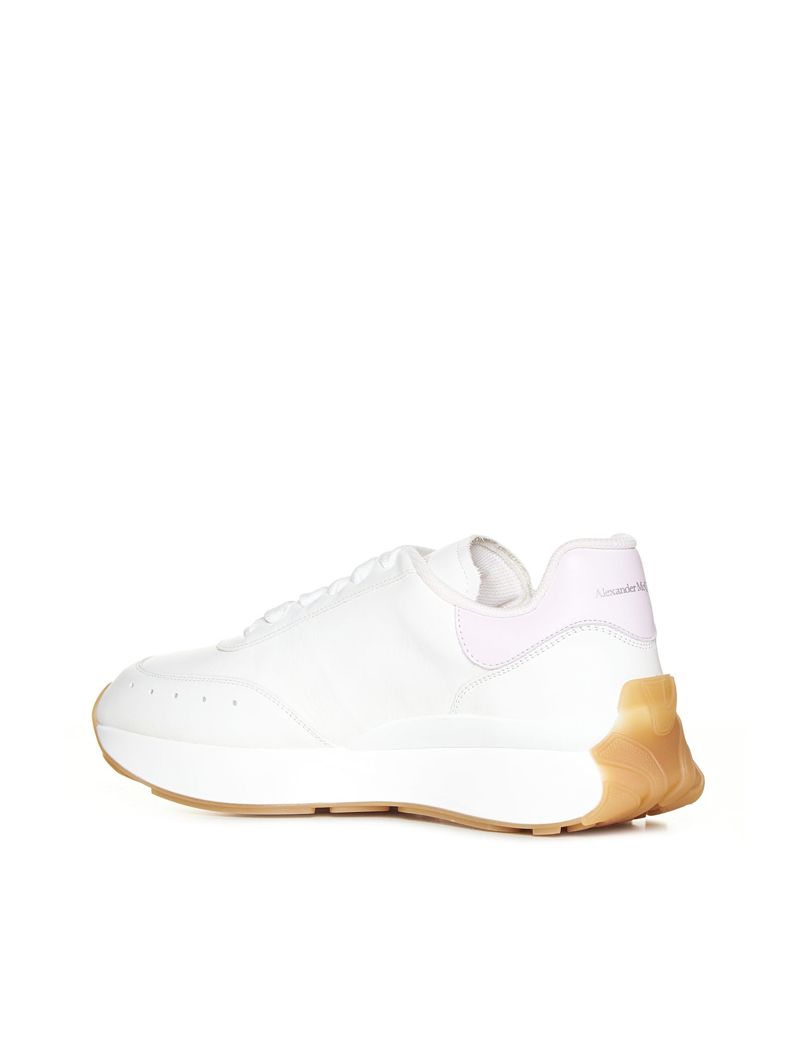 Shop Alexander Mcqueen Sneakers In Whi Pa Pi Sil A