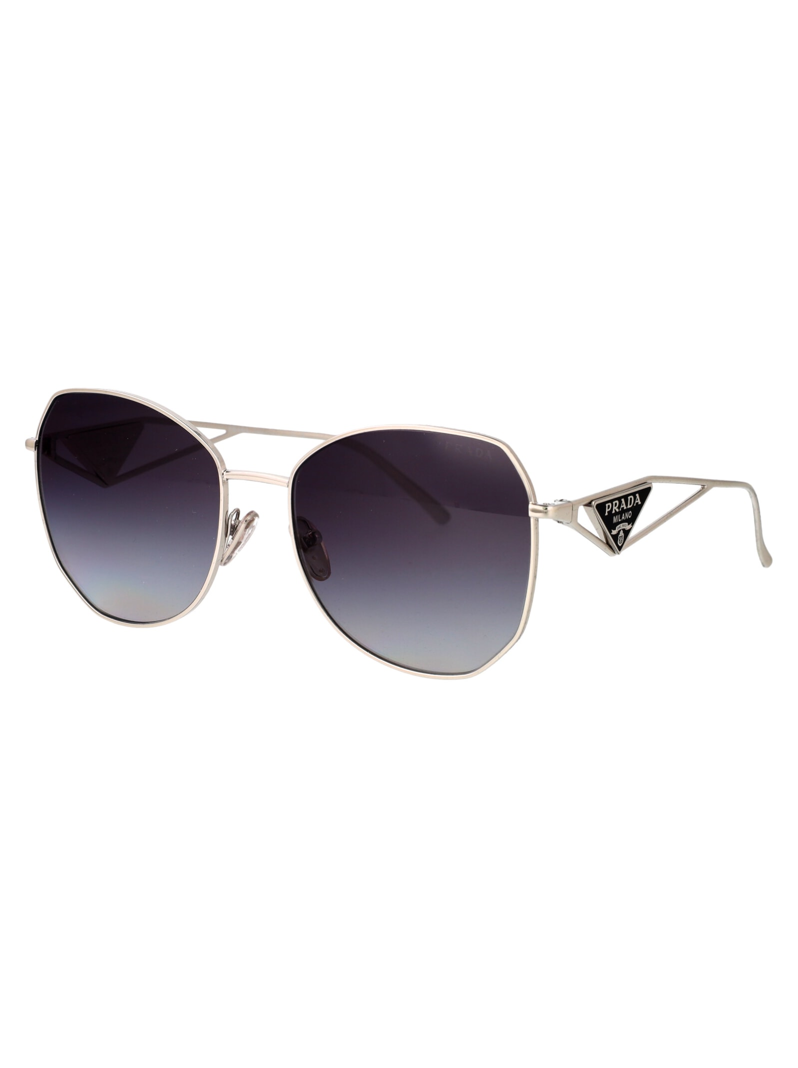 Shop Prada 0pr 57ys Sunglasses In 1bc5d1 Silver