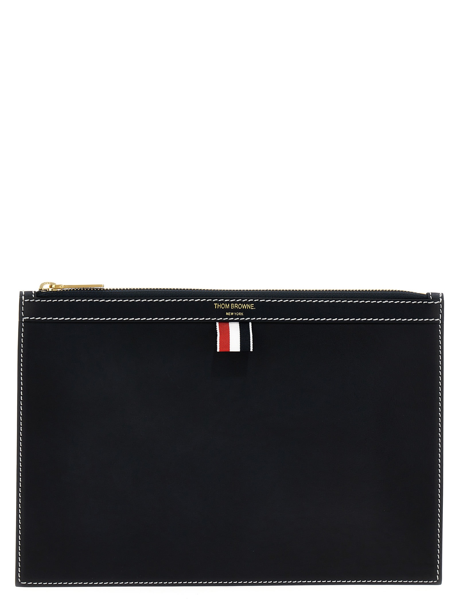 Shop Thom Browne Small Document Pouch In Blue