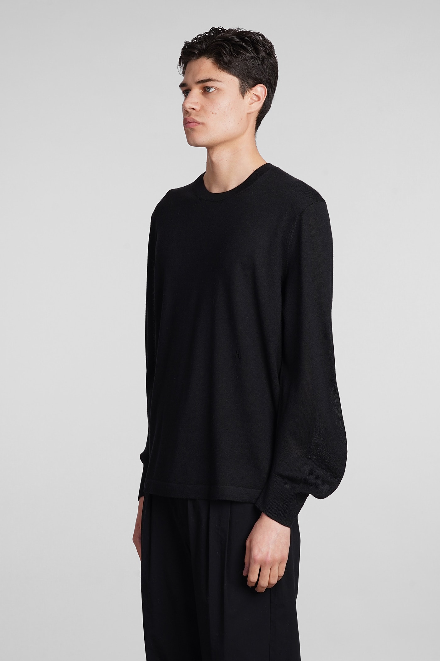 Shop Helmut Lang Knitwear In Black Wool