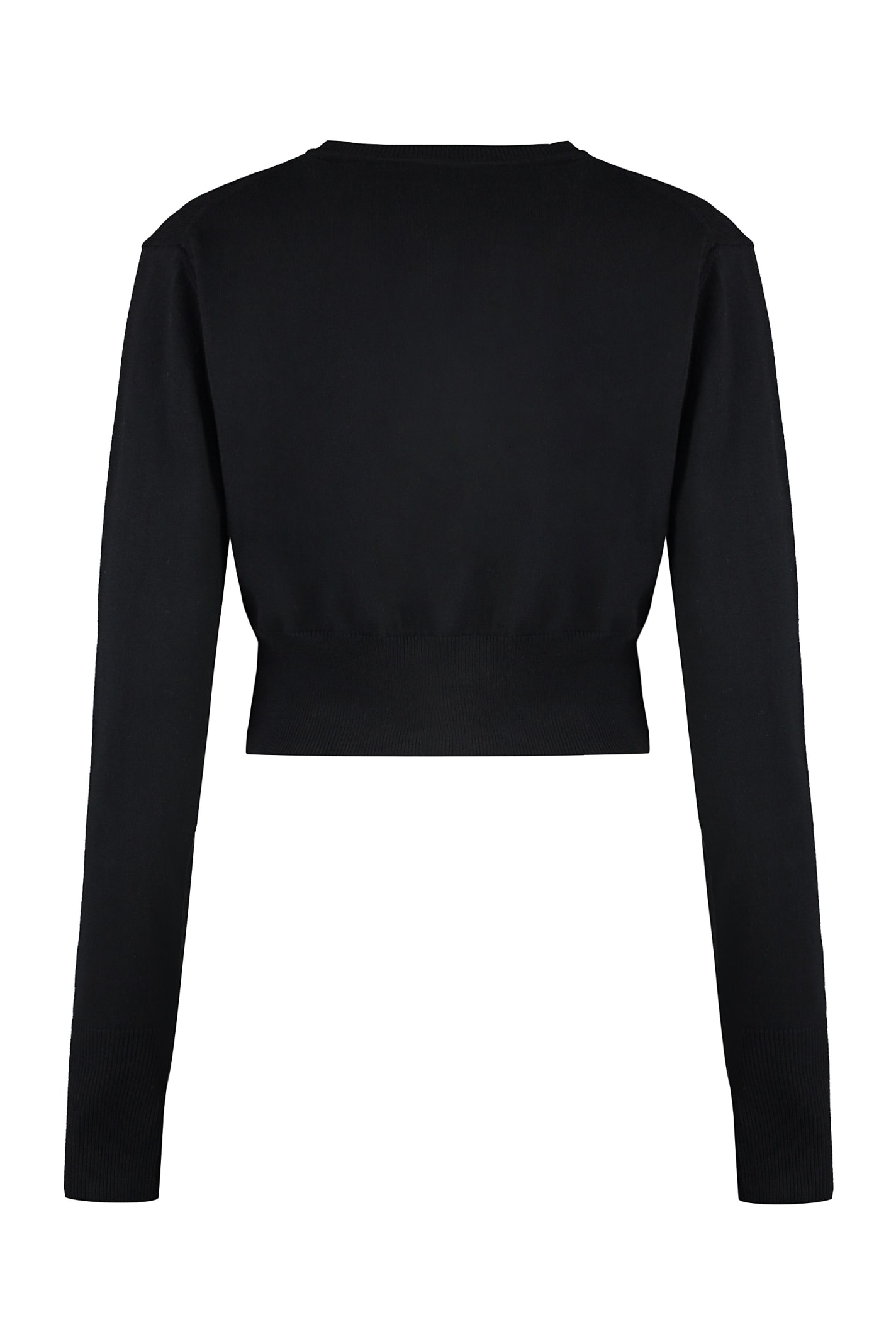 Vivienne Westwood Bea Black Cardigan With Orb Embroidery And Branded Button In Cotton And Cashmere Woman In Black