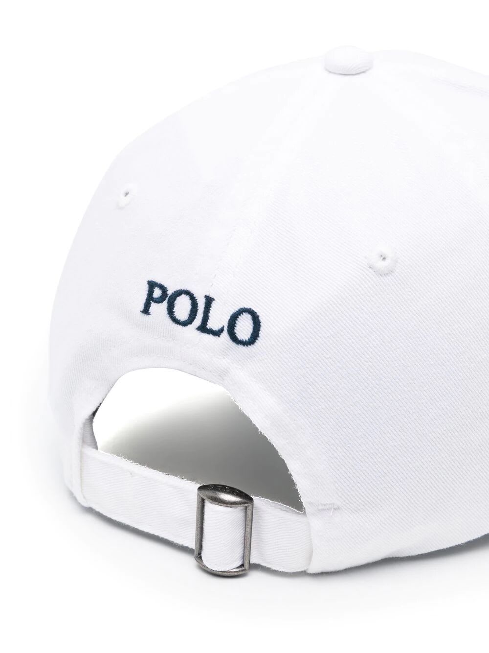 Shop Polo Ralph Lauren Sport Cap In White Newport Navy