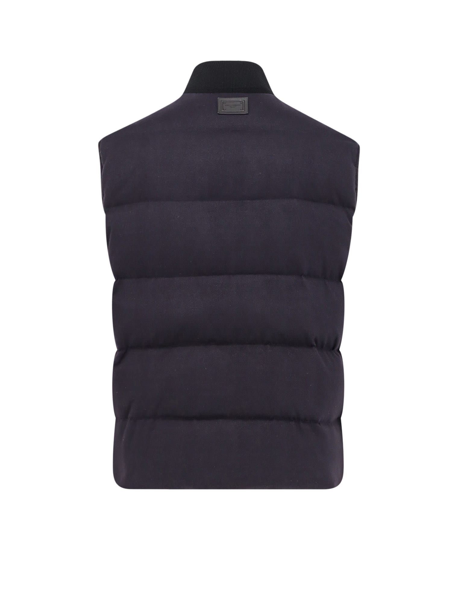 Dolce & Gabbana Men Sleeveless Jacket In Cotton And Viscose In Blue