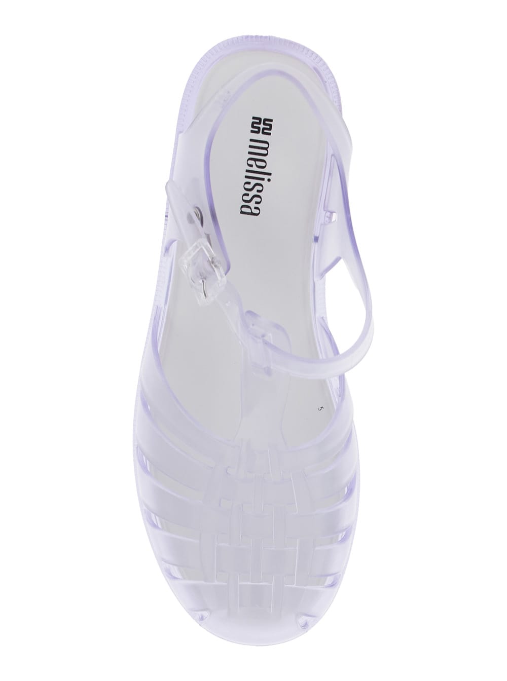 MELISSA POSSESSION WHITE SANDALS WITH CAGE DESIGN AND ADJUSTABLE BUCKLE CLOSURE IN TECH FABRIC WOMAN