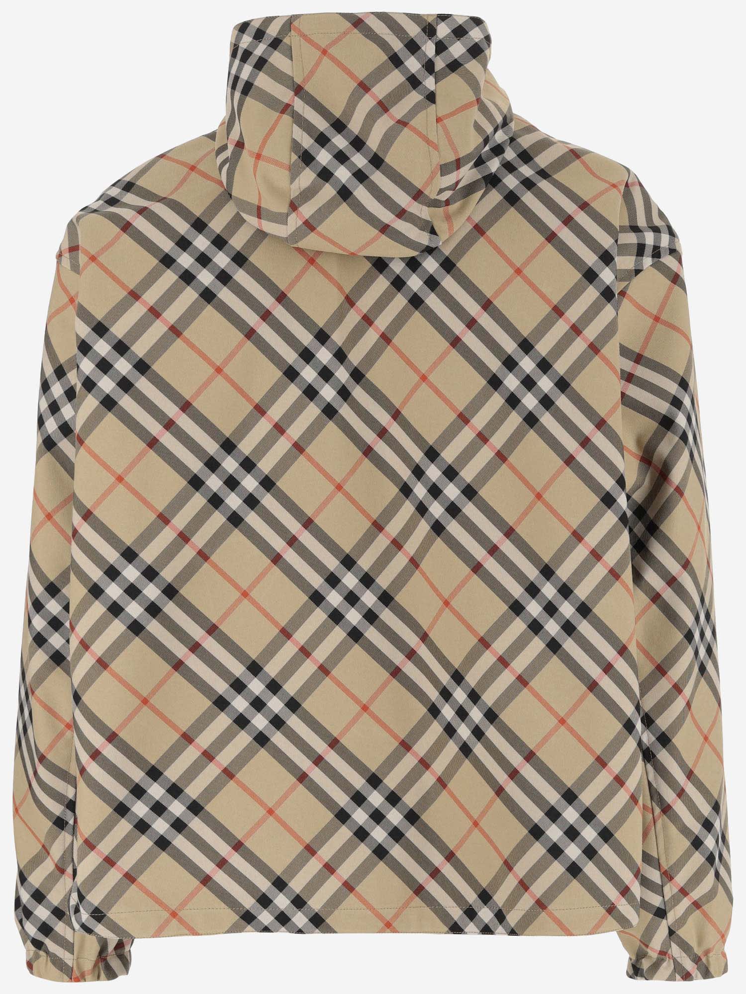 Shop Burberry Reversible Nylon Jacket With Check Pattern In Red