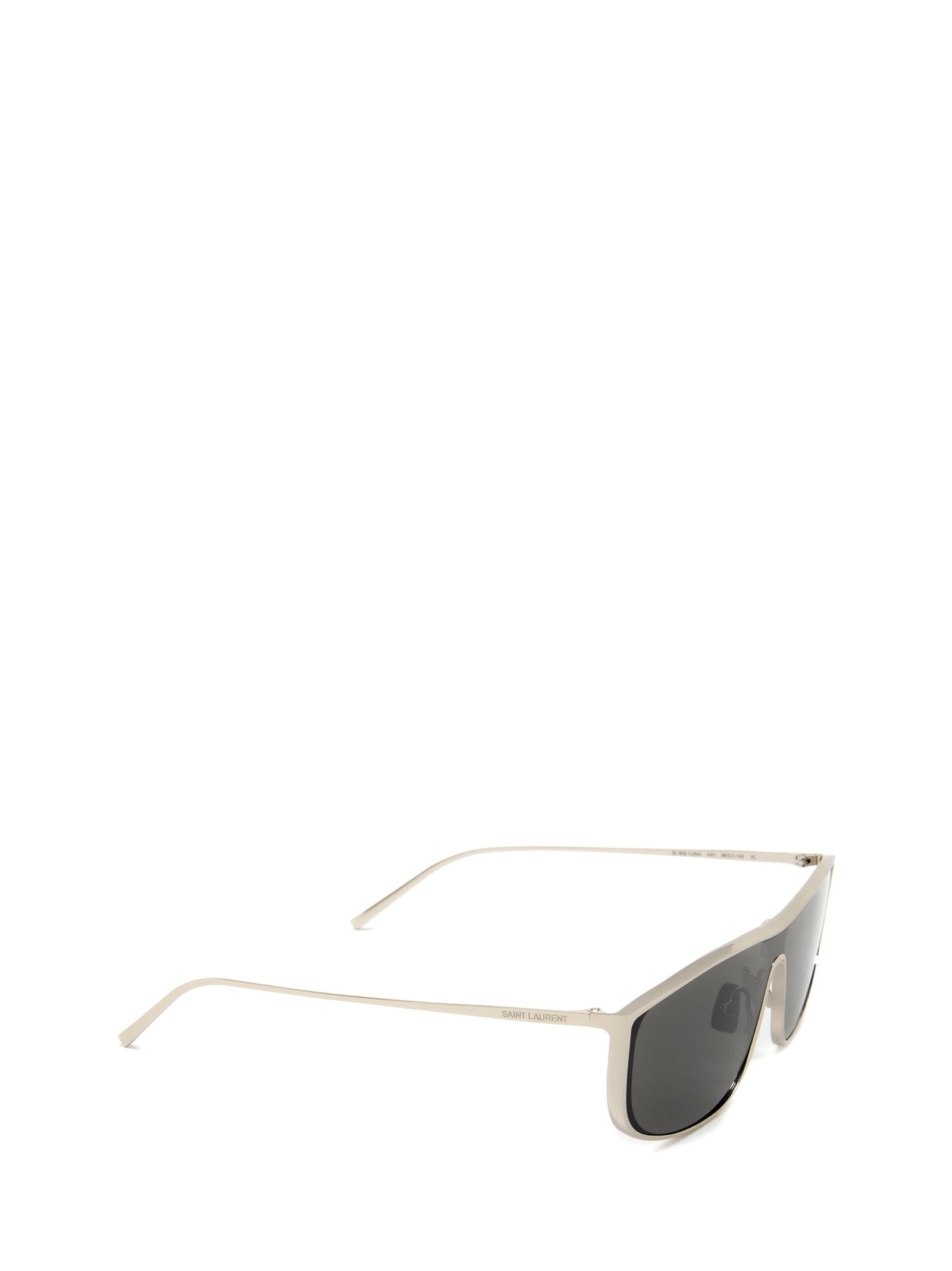 Shop Saint Laurent Sl 605 Silver Sunglasses