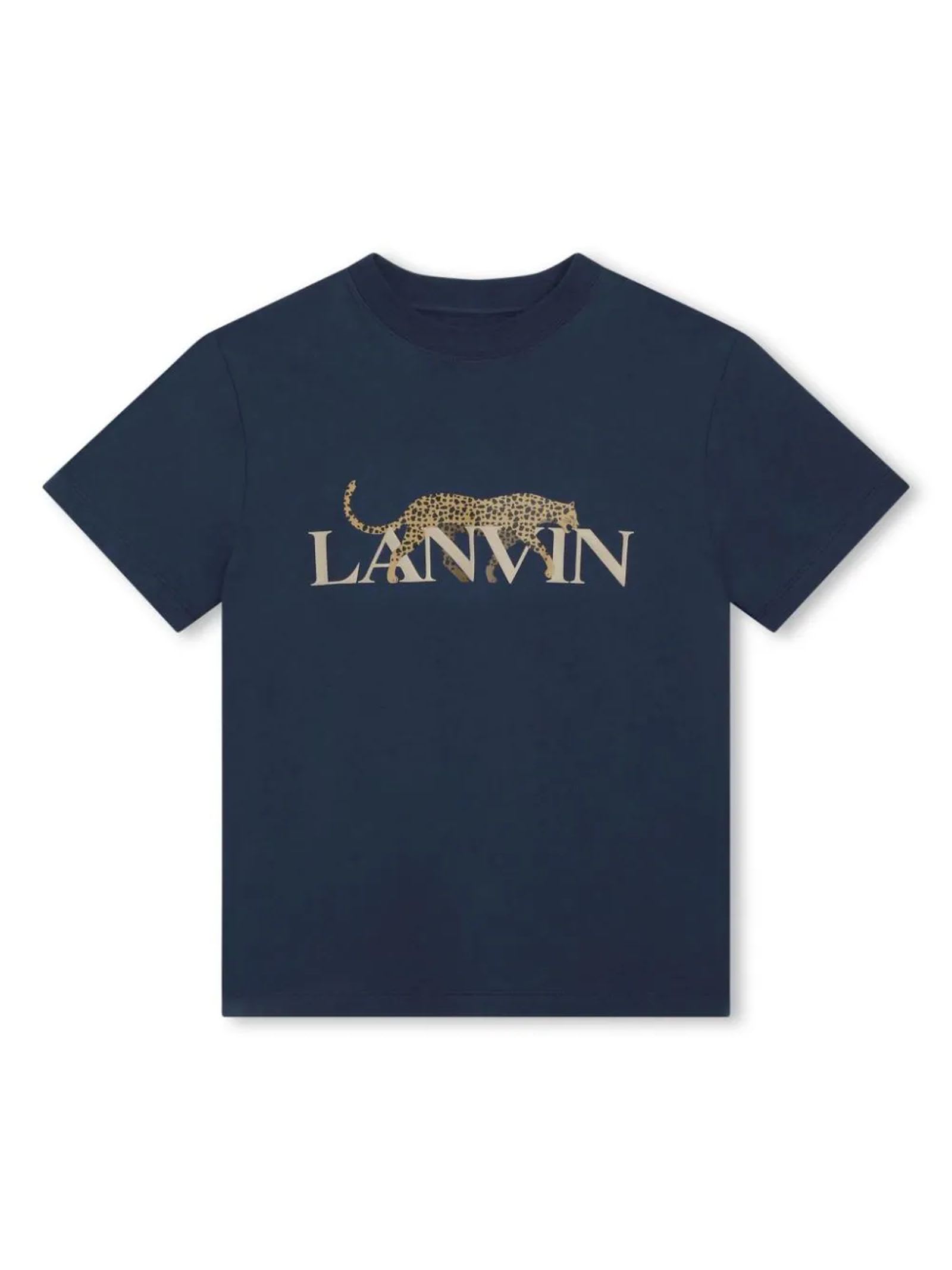 Shop Lanvin T-shirts And Polos Blue