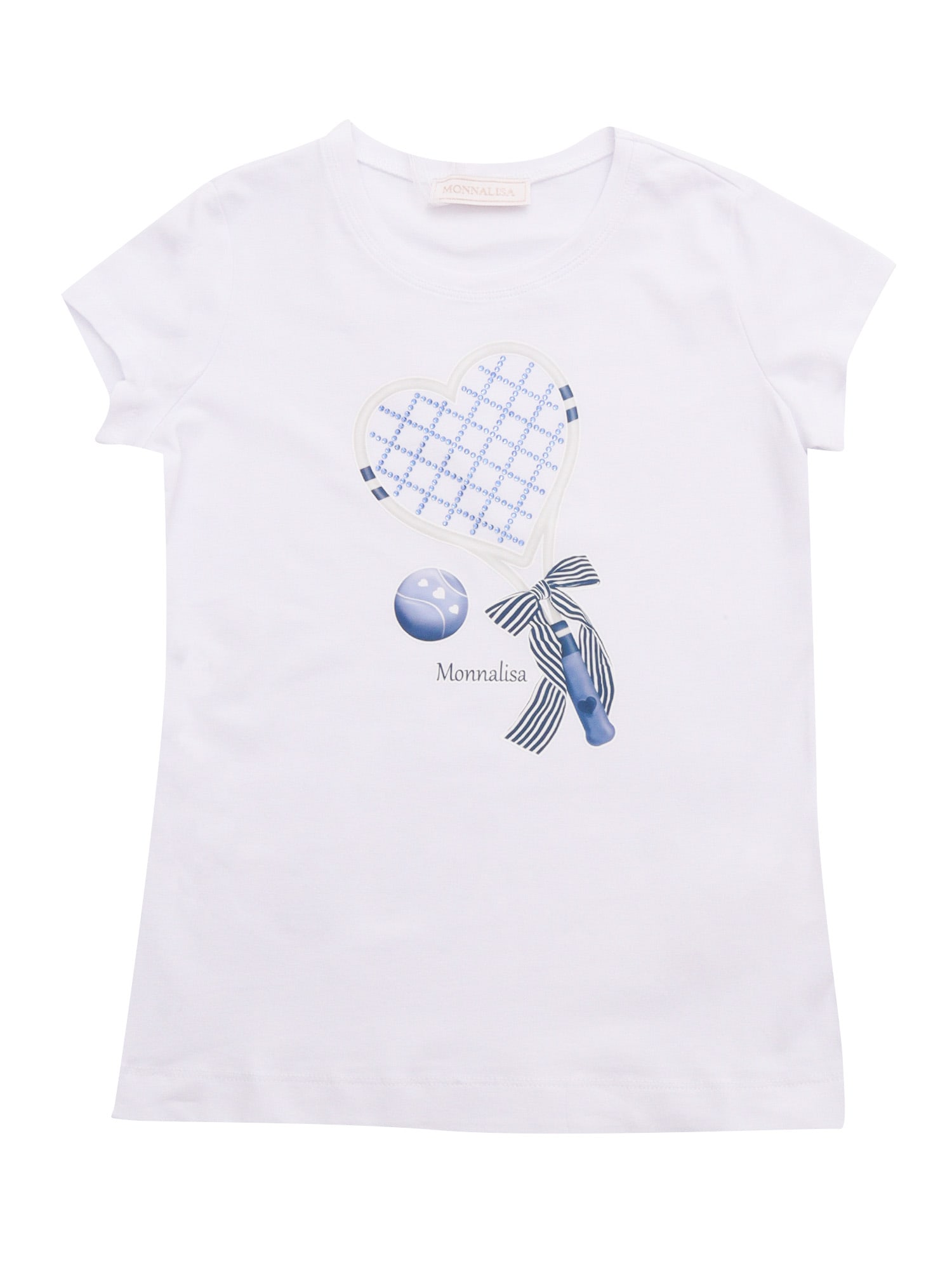 Monnalisa Printed T-shirt In White