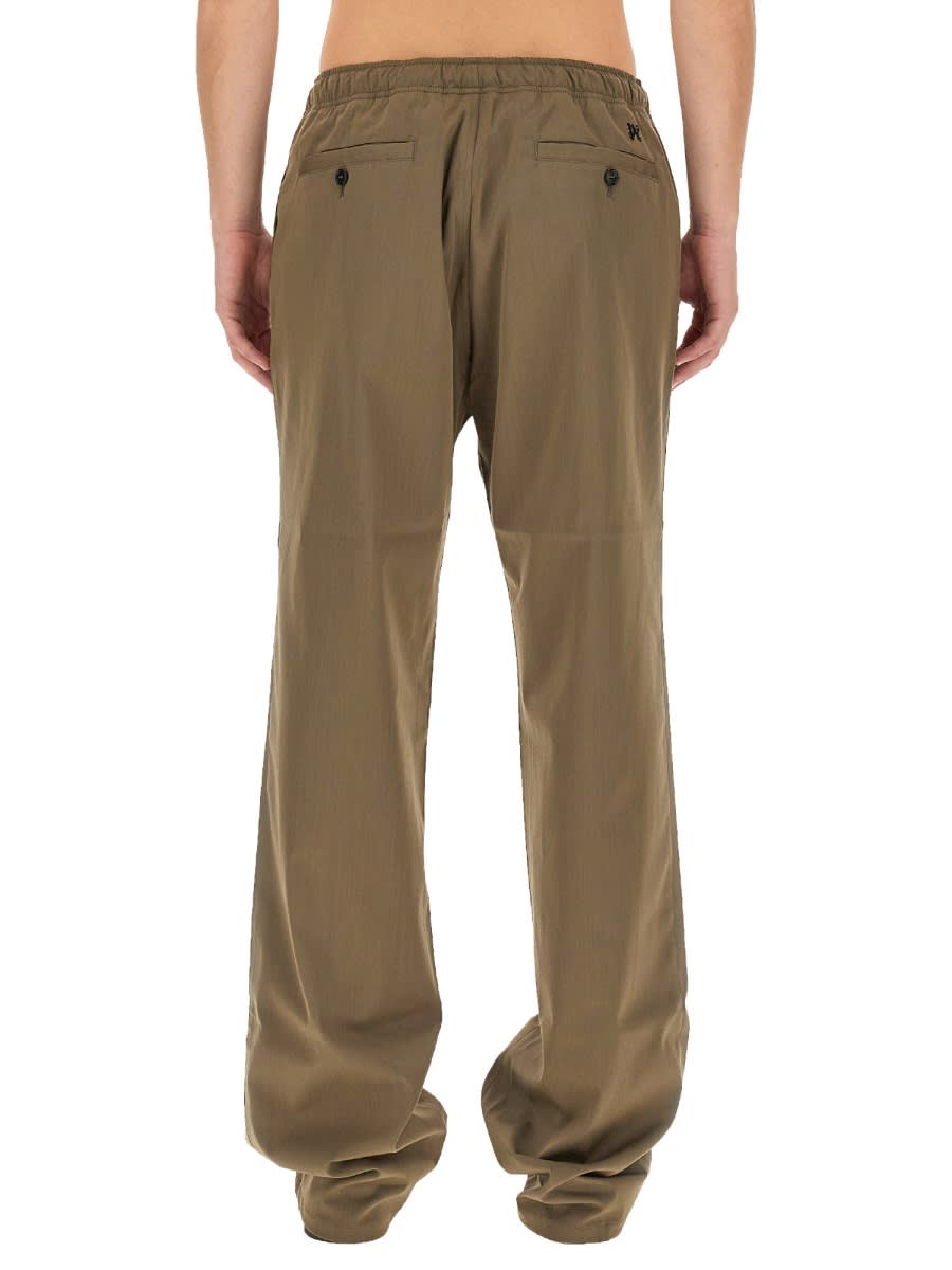 Shop Palm Angels Monogram Pants In Military Green