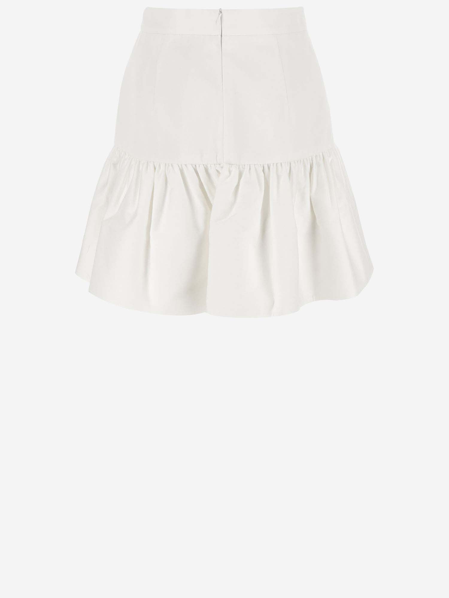 Shop Patou Cotton Skirt In White