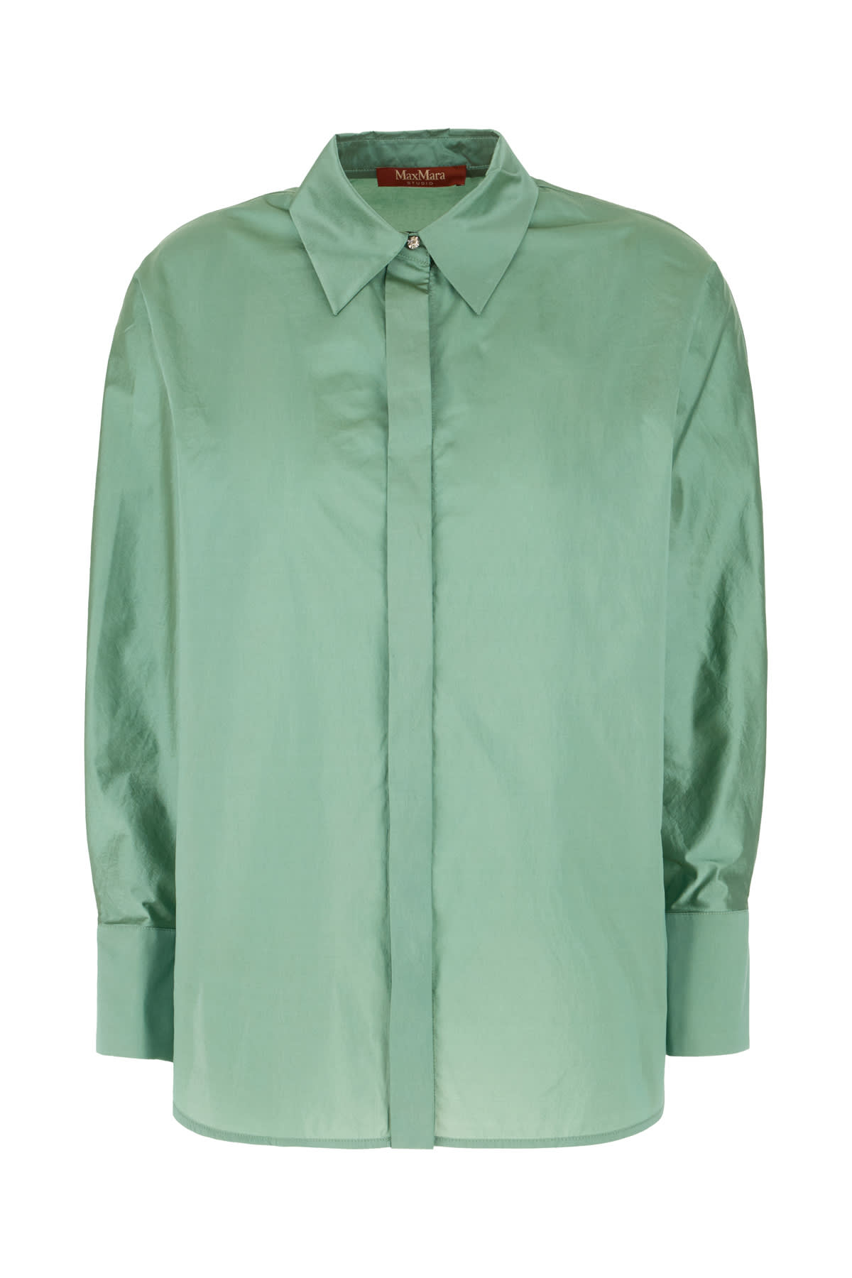 MAX MARA MINT GREEN POLYESTER BLEND SHIRT 