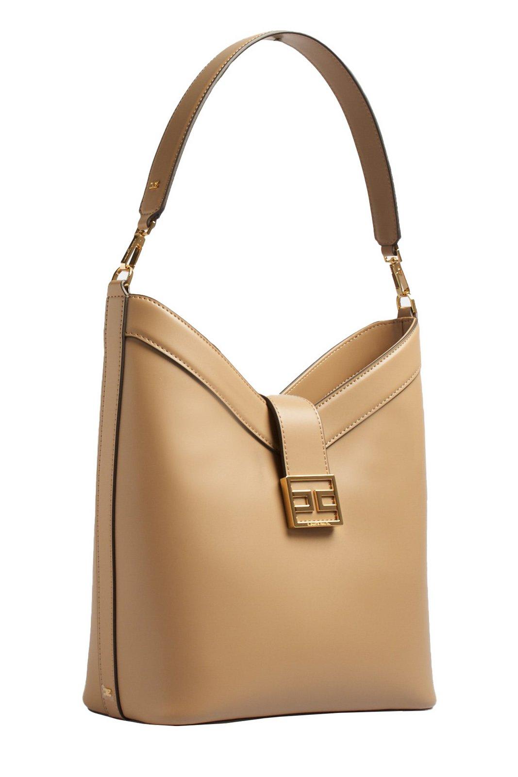 ELISABETTA FRANCHI LOGO-PLAQUE SHOULDER BAG