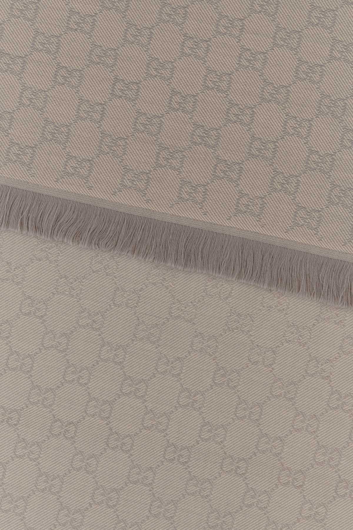 Gucci Embroidered Wool Scarf In Purple