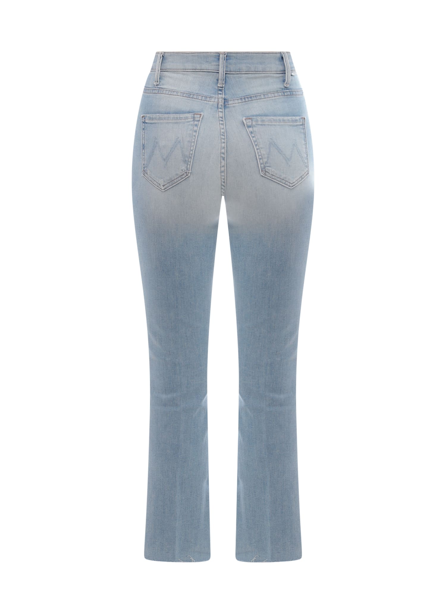 Shop Mother The Hustler Ankle Fray Jeans In Crs Azzurro