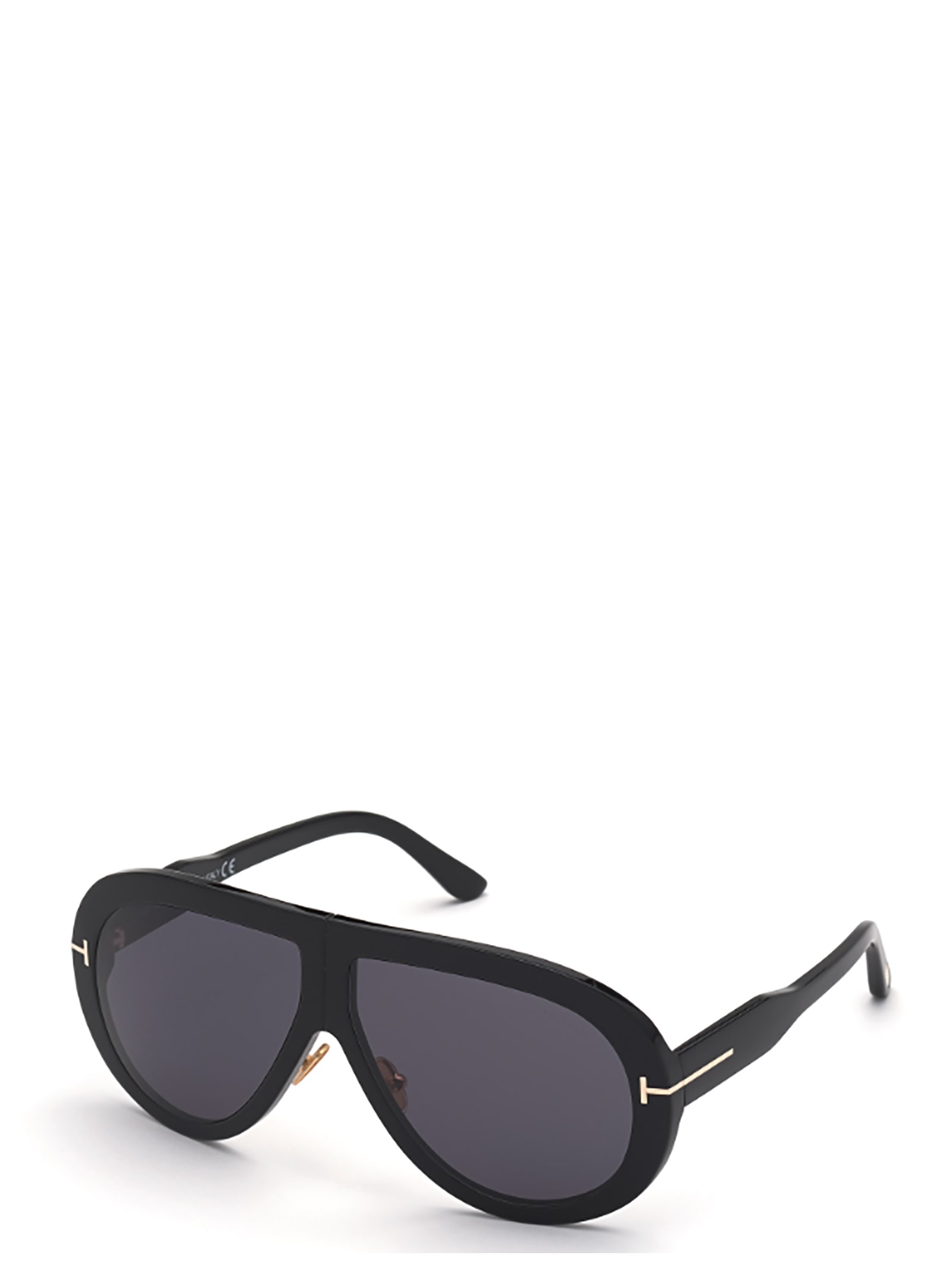 Shop Tom Ford Ft0836 Shiny Black Sunglasses
