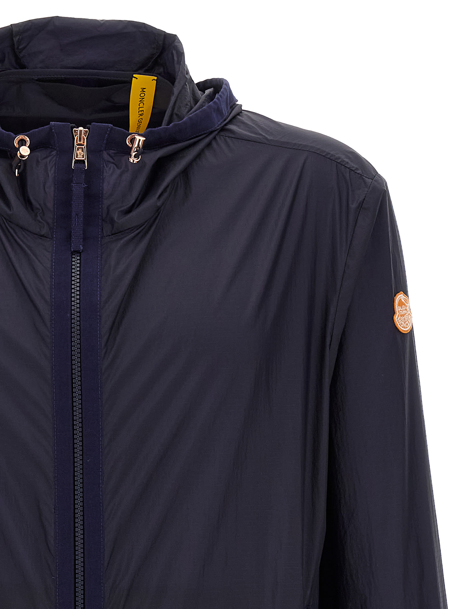 Moncler Genius Blue Hamlin Hooded Windbreaker In Blue