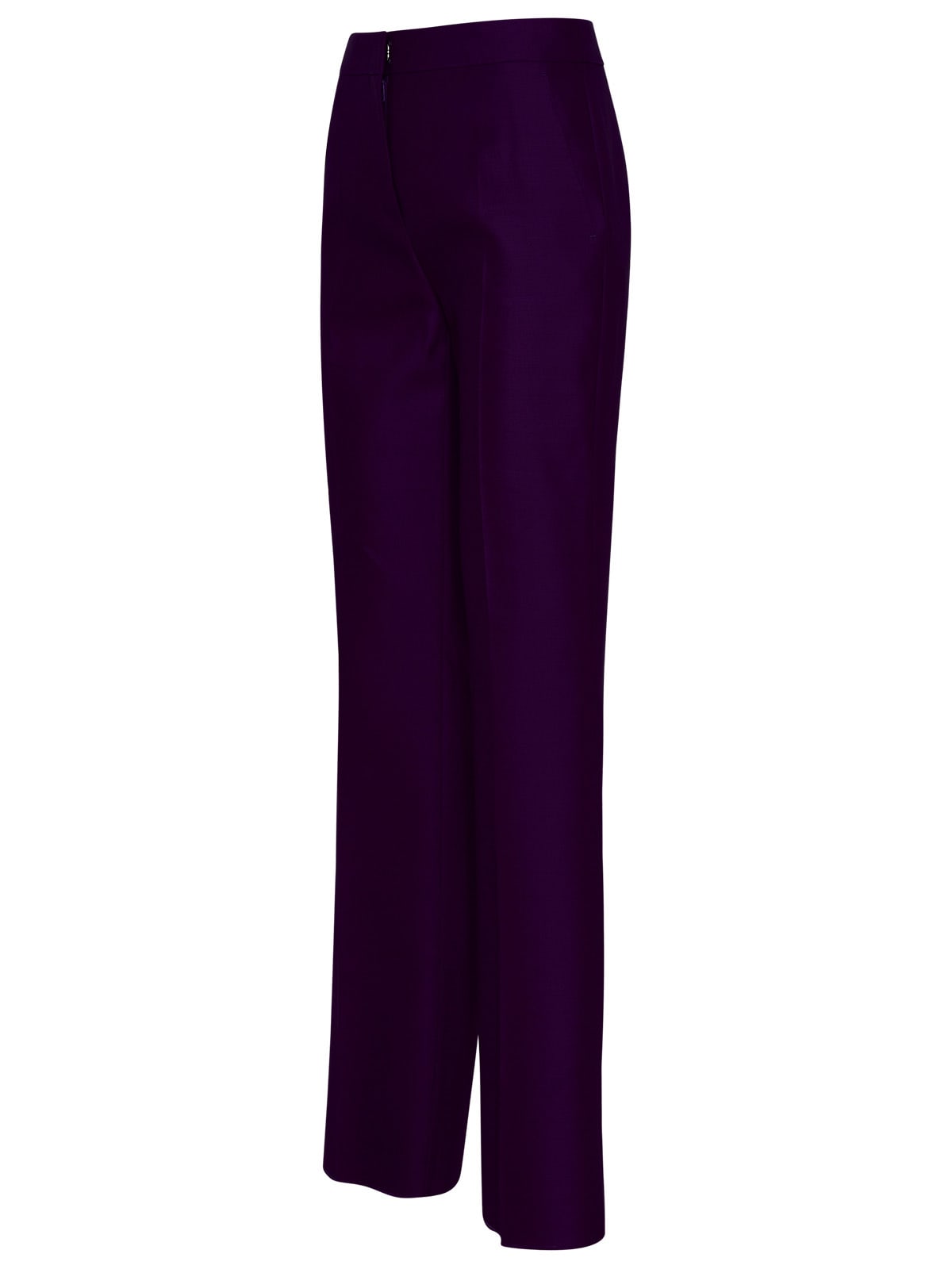 Max Mara Purple Wool Blend Zelia Pants In Purple