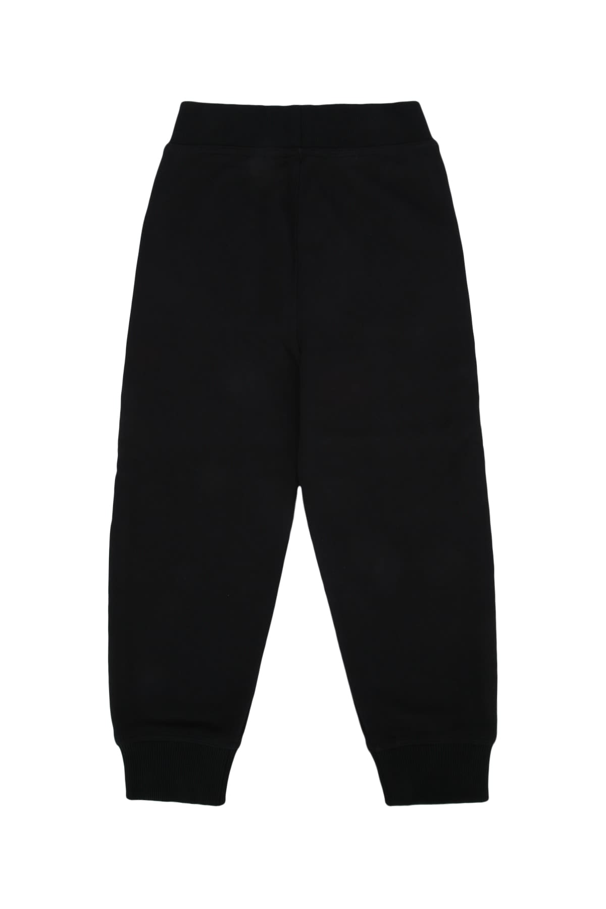 Burberry Jackson Check Trim Cotton Jogging Pants In Black