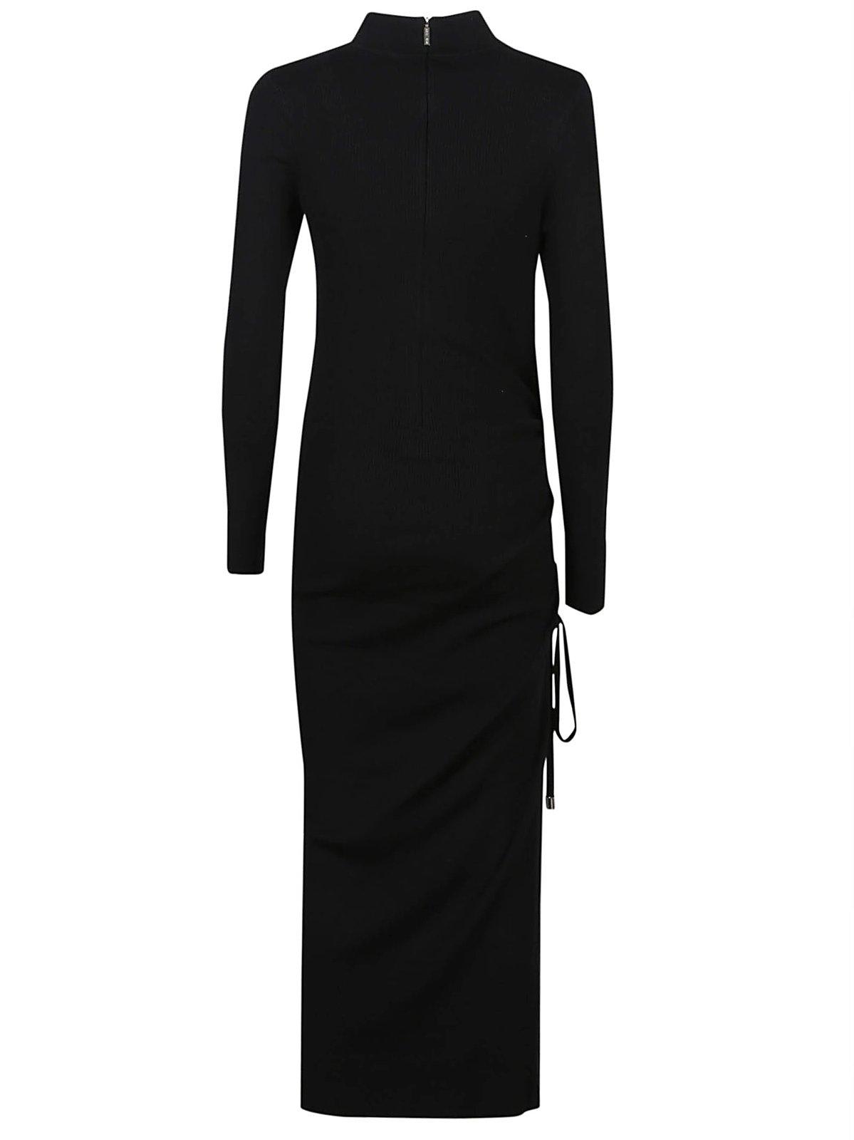 Shop Michael Kors Stretched Ruched Dress In Black