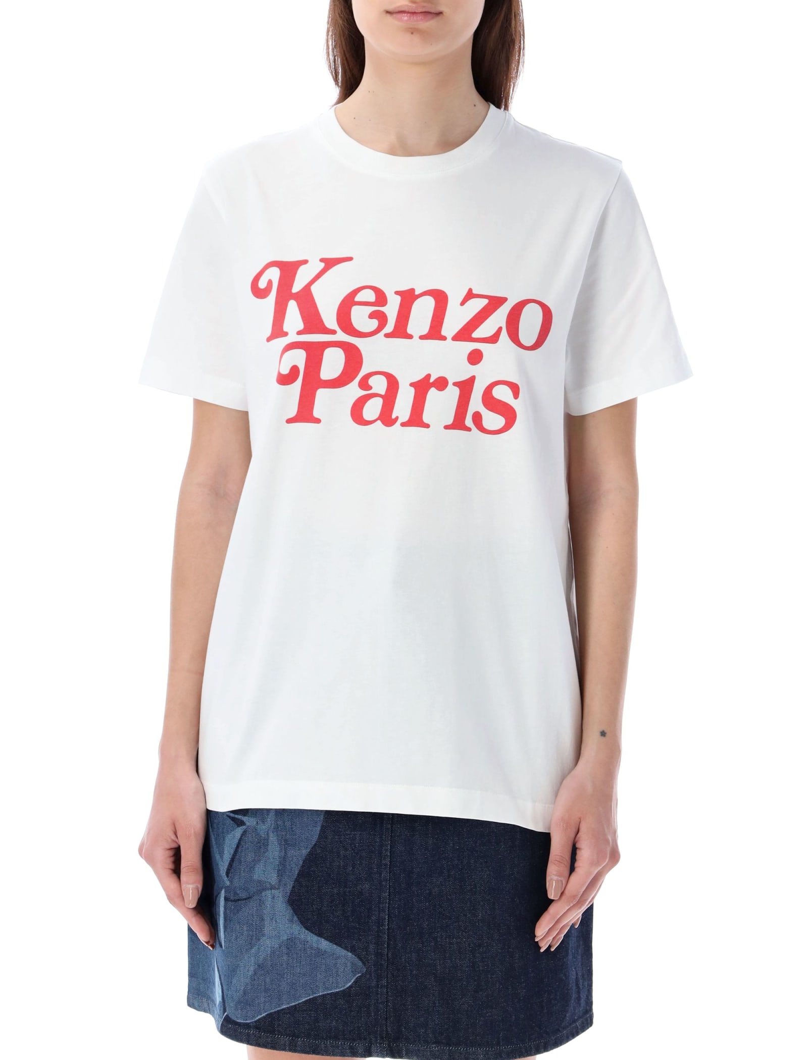 Shop Kenzo By Verdy Loose T-shirt In Off White