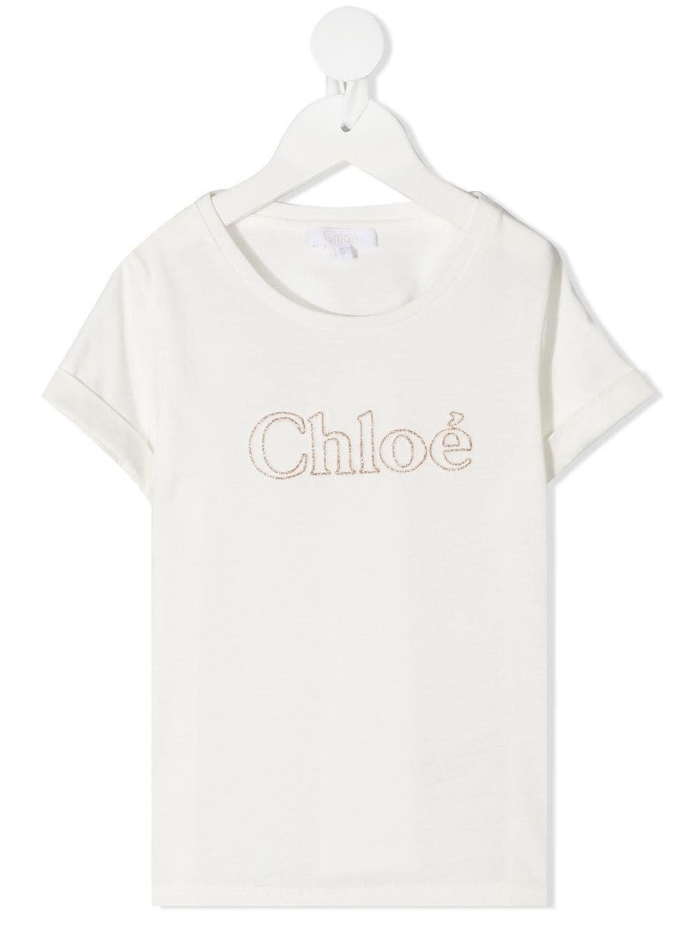 Chloé Cotton T-shirt With Logo Embroidery