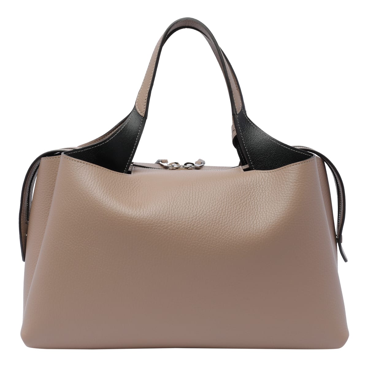 Shop Tod's Leather Handbag In Beige