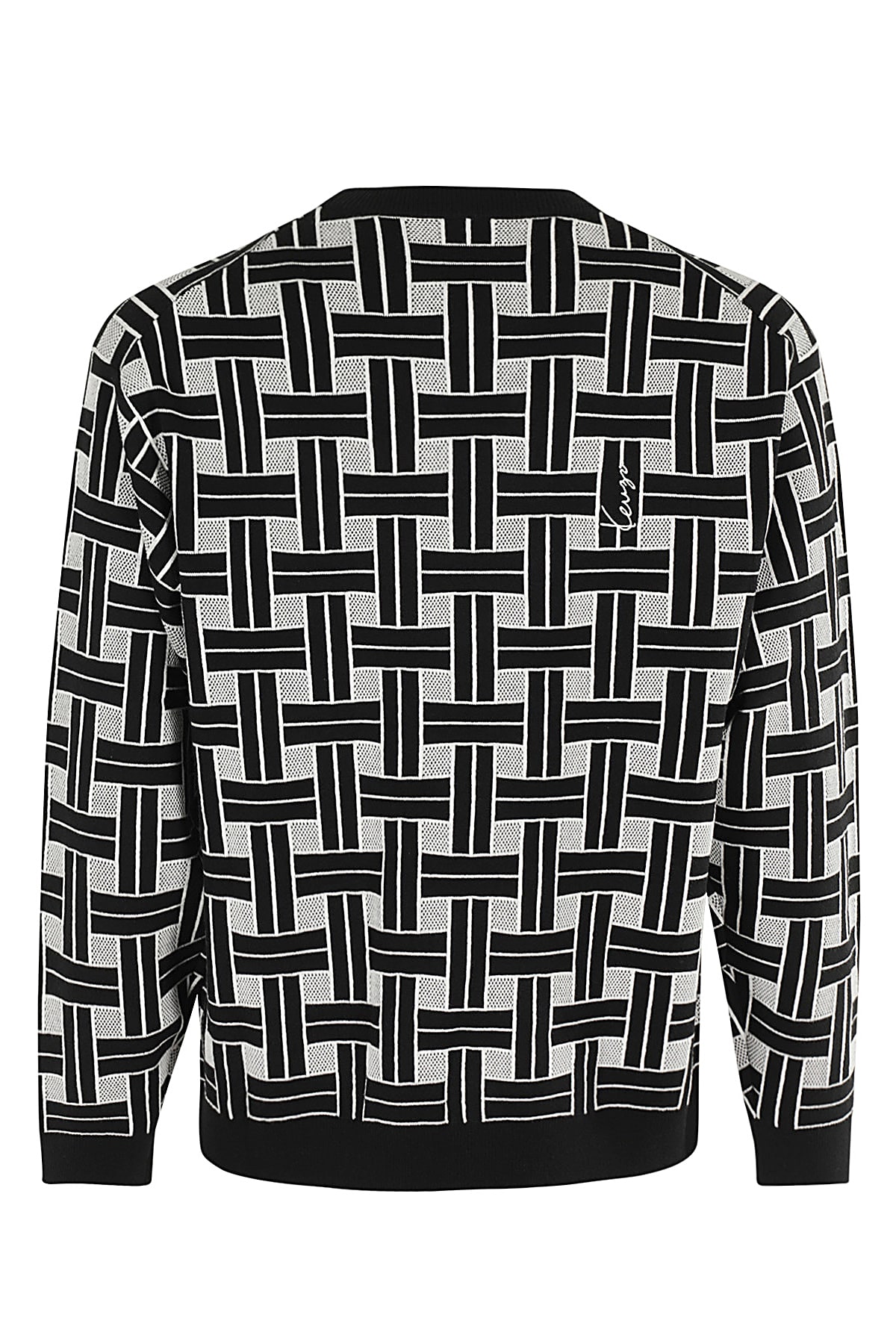 Shop Kenzo Weave Jumper In J Black