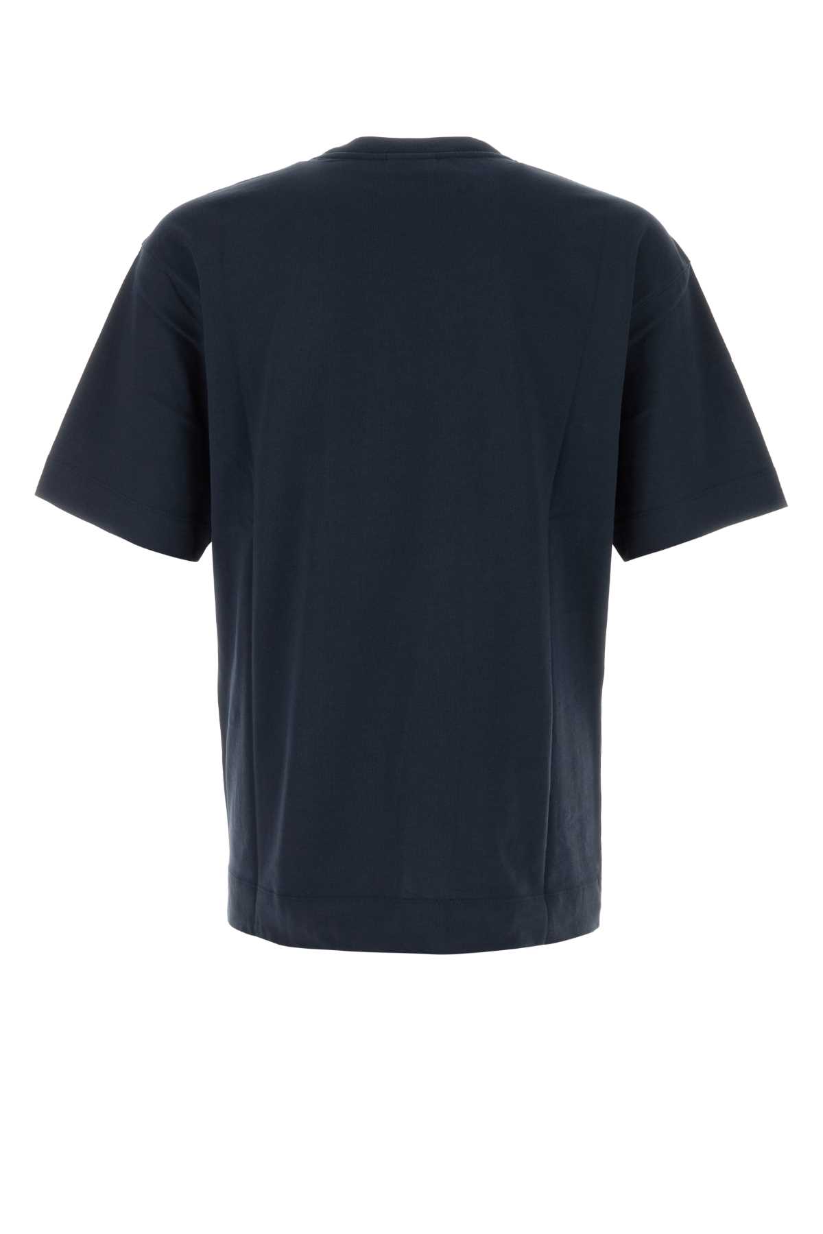 Dries Van Noten Cotton Crew Neck T-shirt In Navy