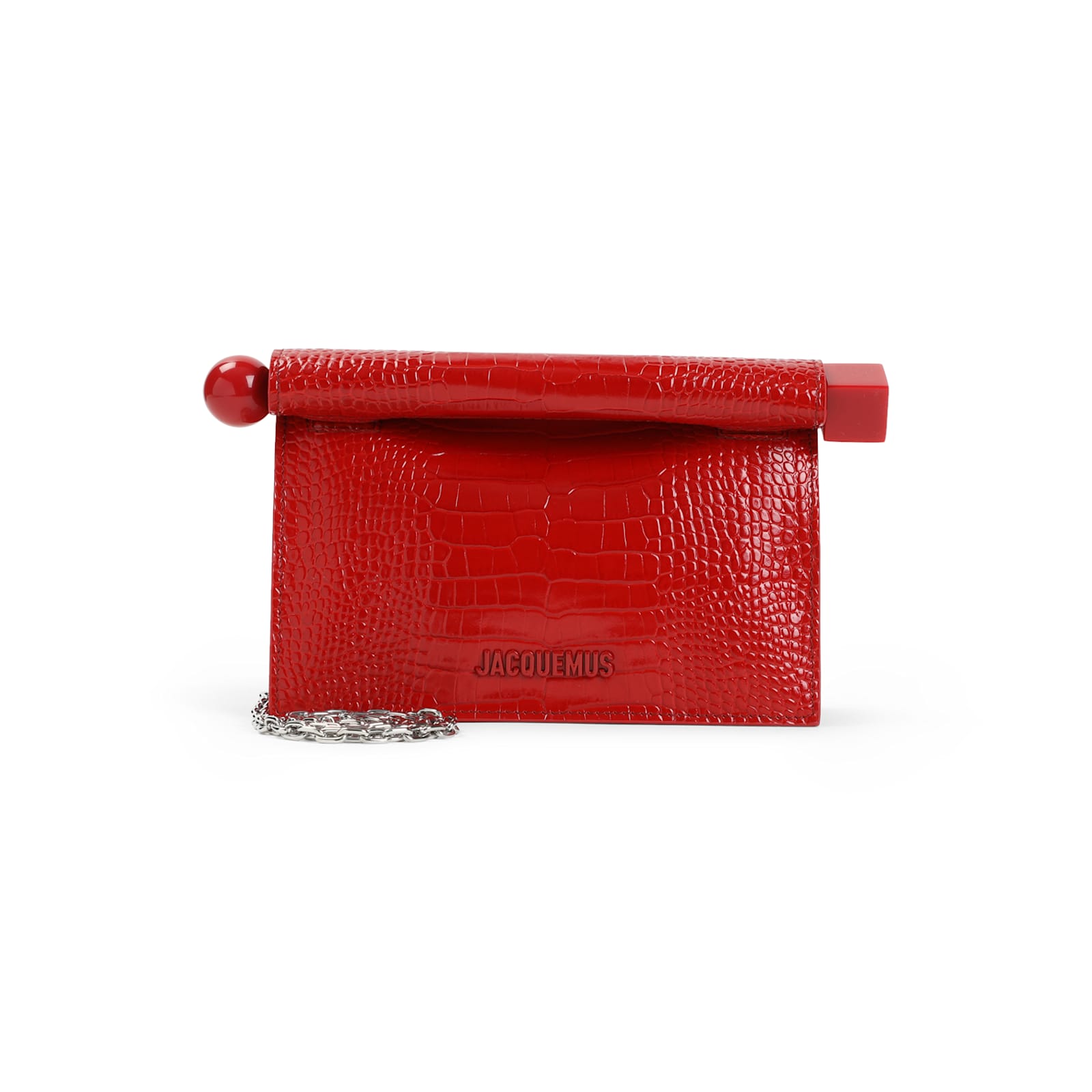 Jacquemus La Petite Rond Carre Handbag In Red
