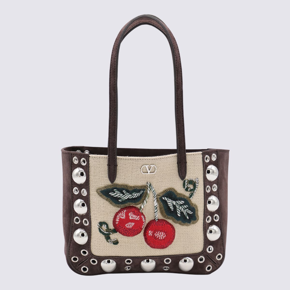 Valentino Garavani Multicolor Leather Nellcote Totes In Red