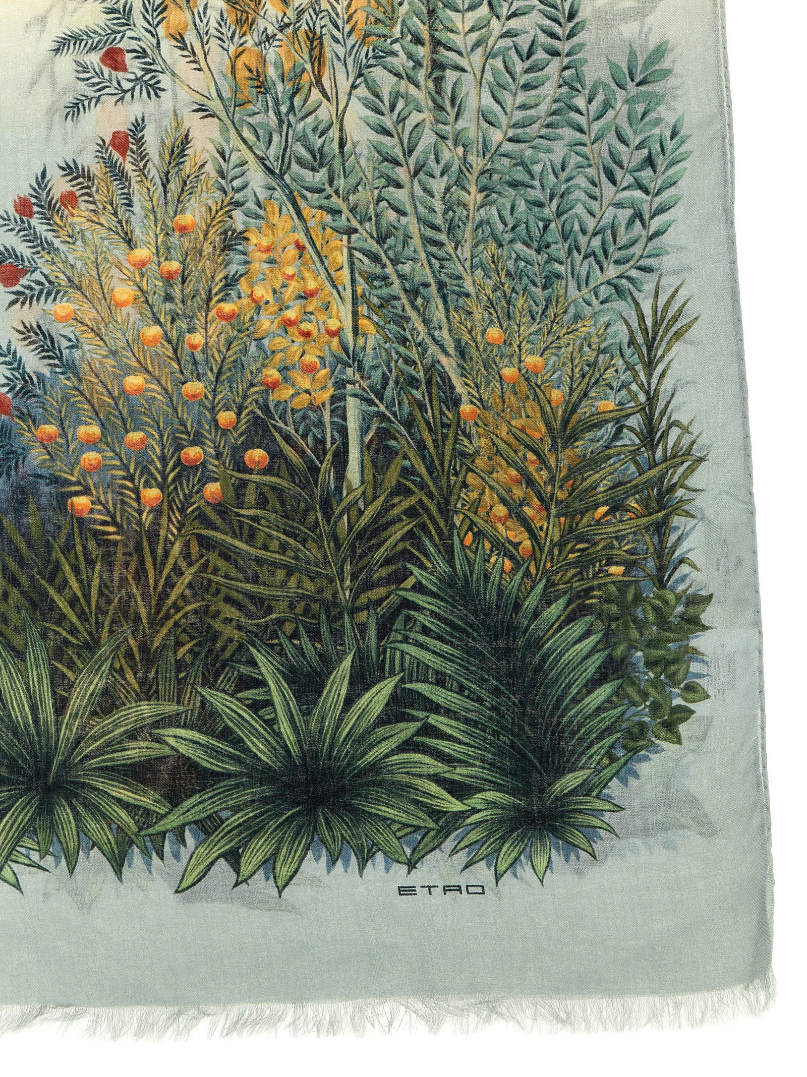 Shop Etro Henri Rousseau Print Scarf In Multicolor