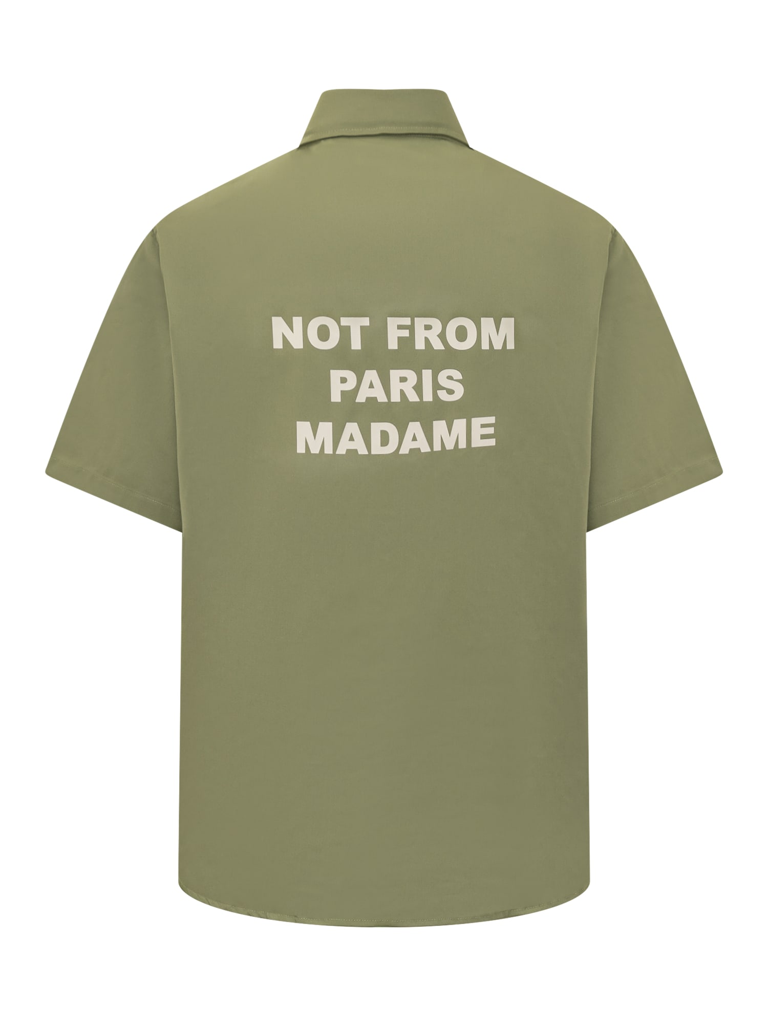 Shop Drôle De Monsieur Le Slogan Shirt In Green