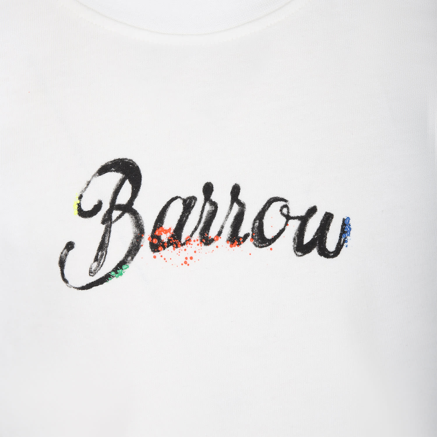 Shop Barrow White T-shirt For Kids With Logo In Off White