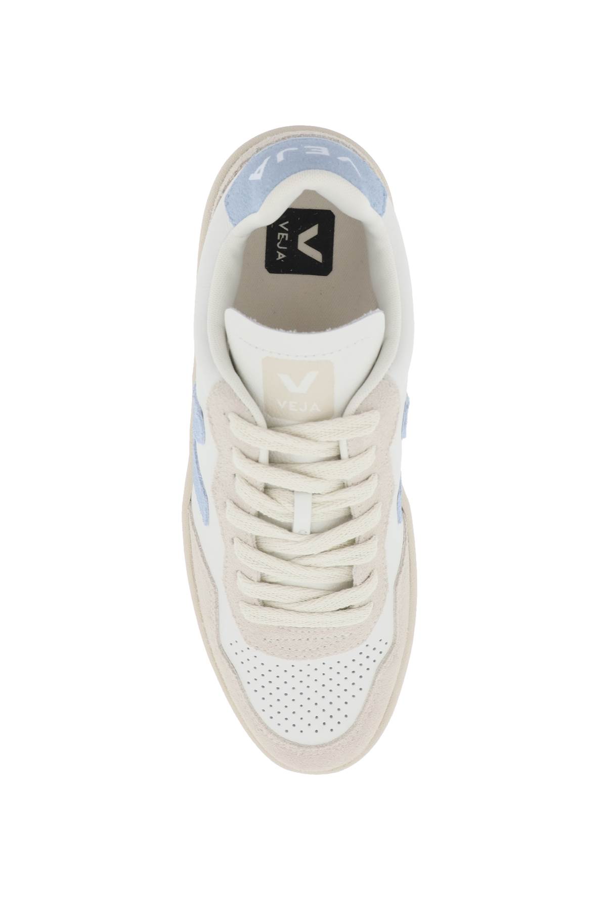 Shop Veja V-90 Sneakers In Extra White Steel (white)