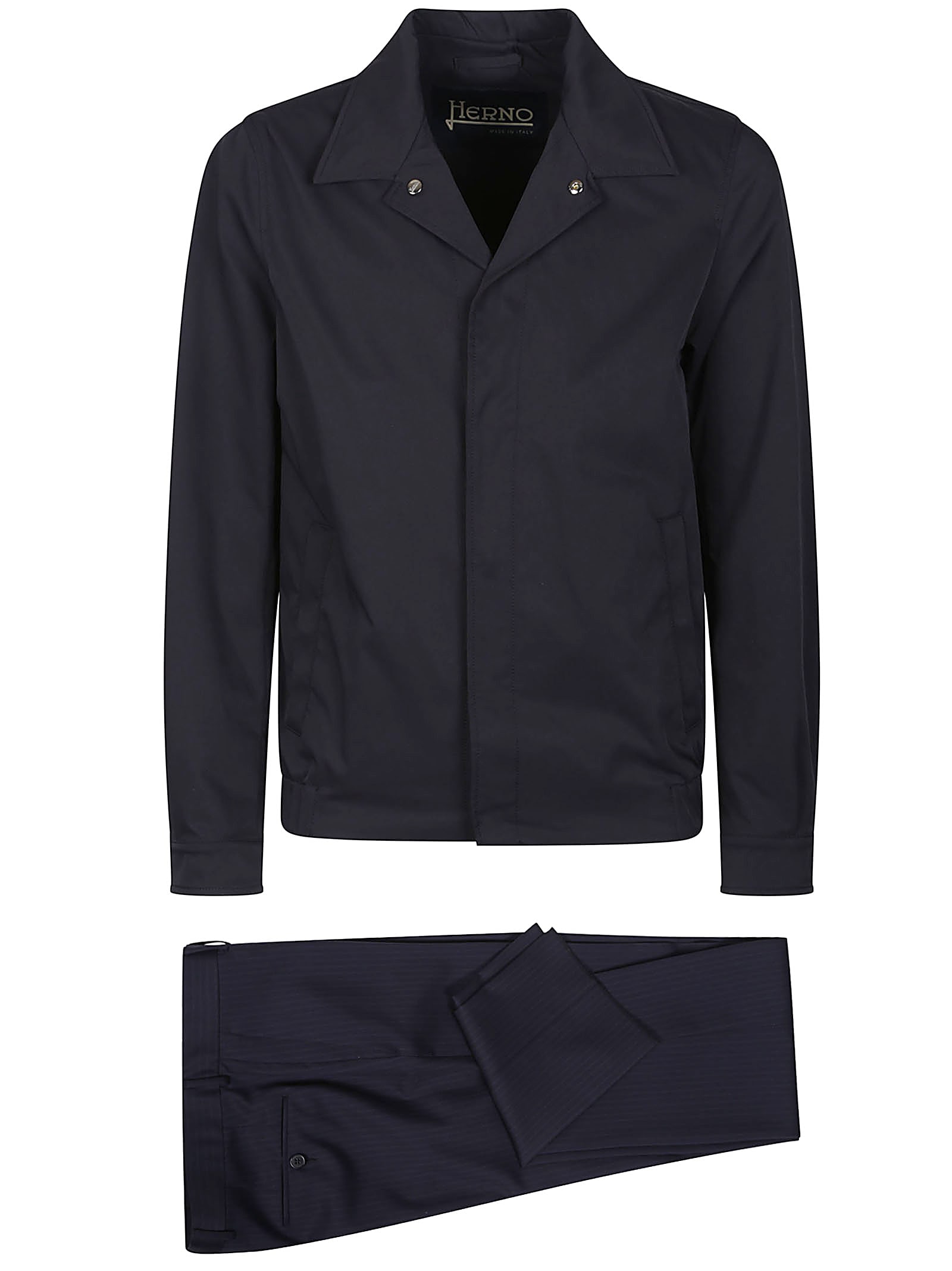 Herno Cotton Feel Shirt Jacket In Blu