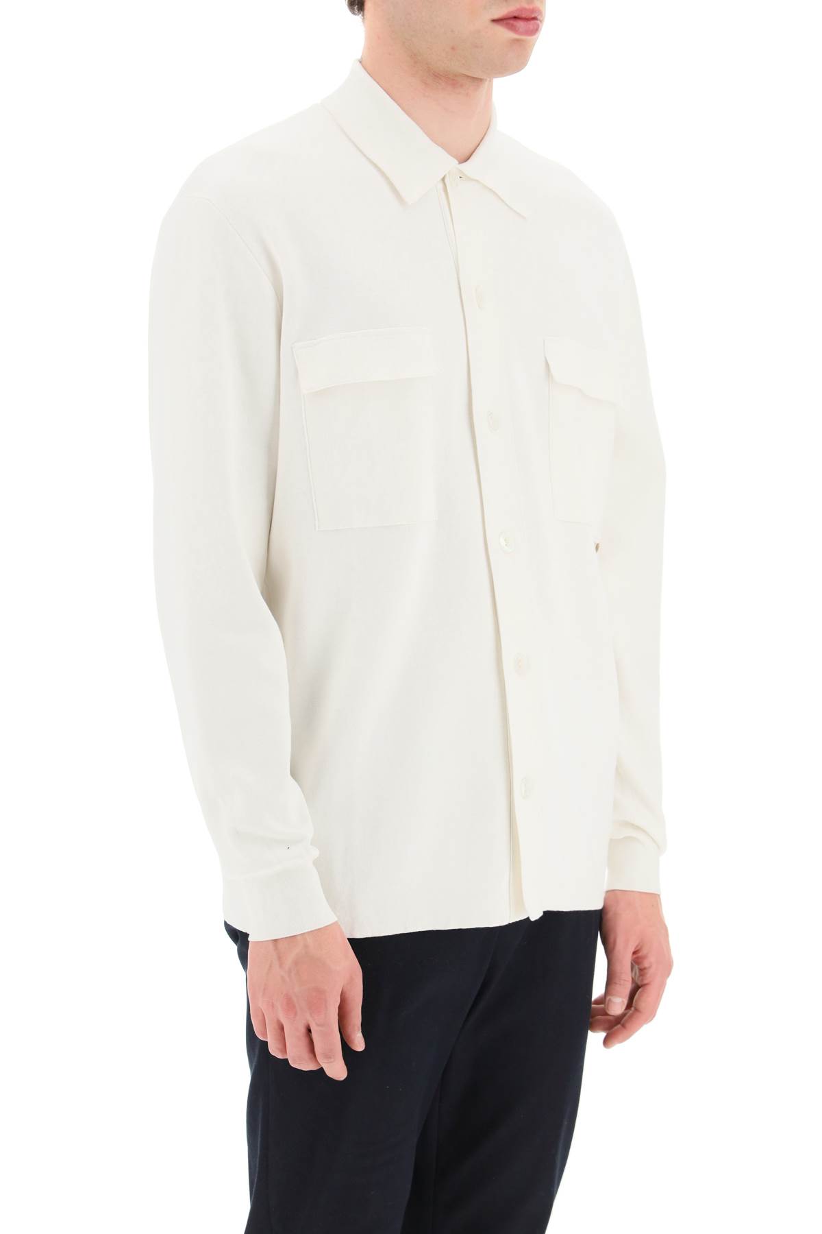 Shop Agnona Soft Silk-blend Shirt In White (white)