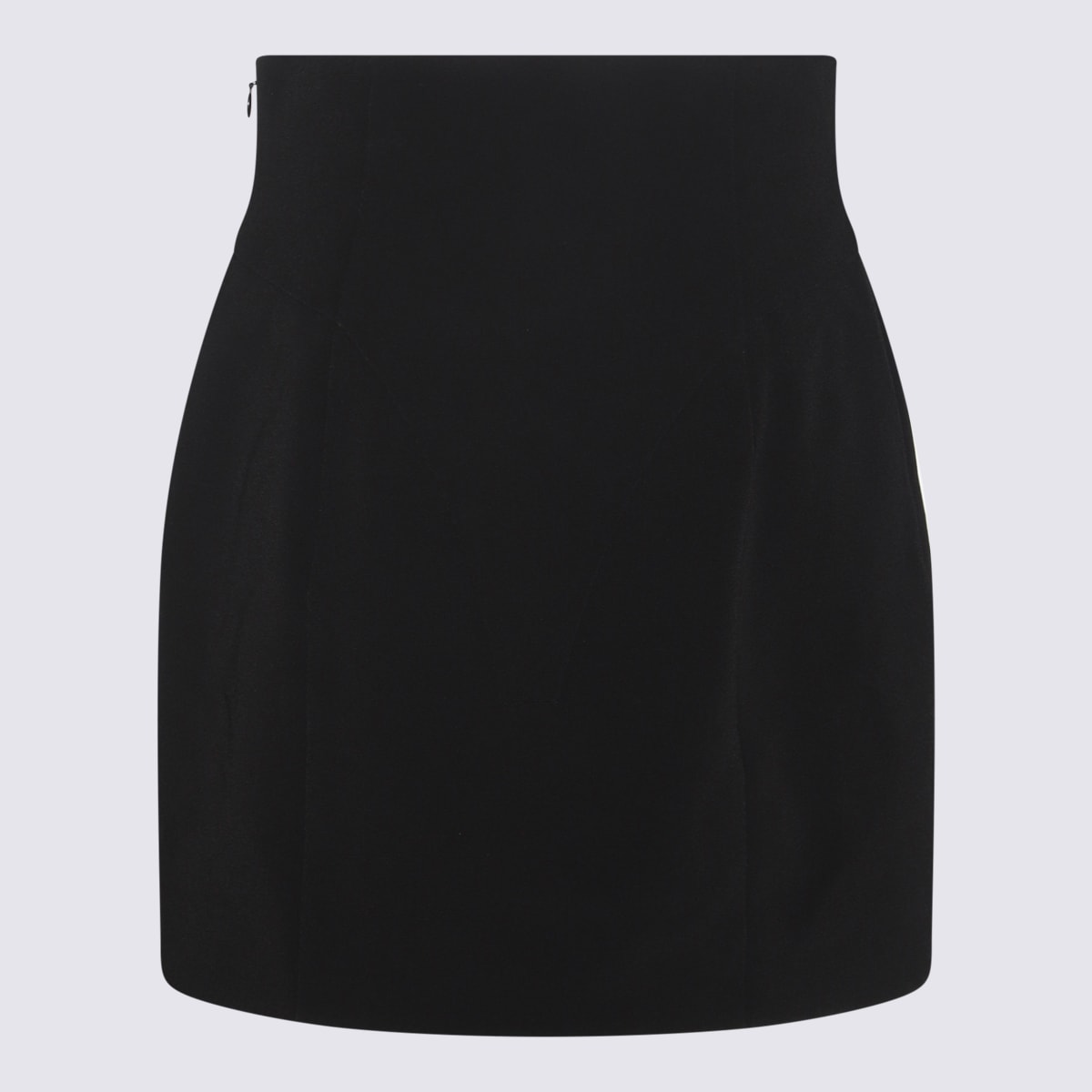 Shop Balmain Black Viscose Skirt