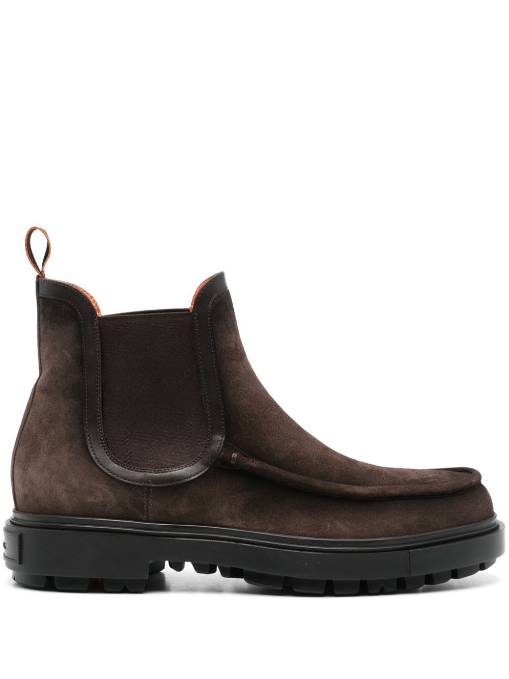 Shop Santoni Peaks Boots In Dark Brown