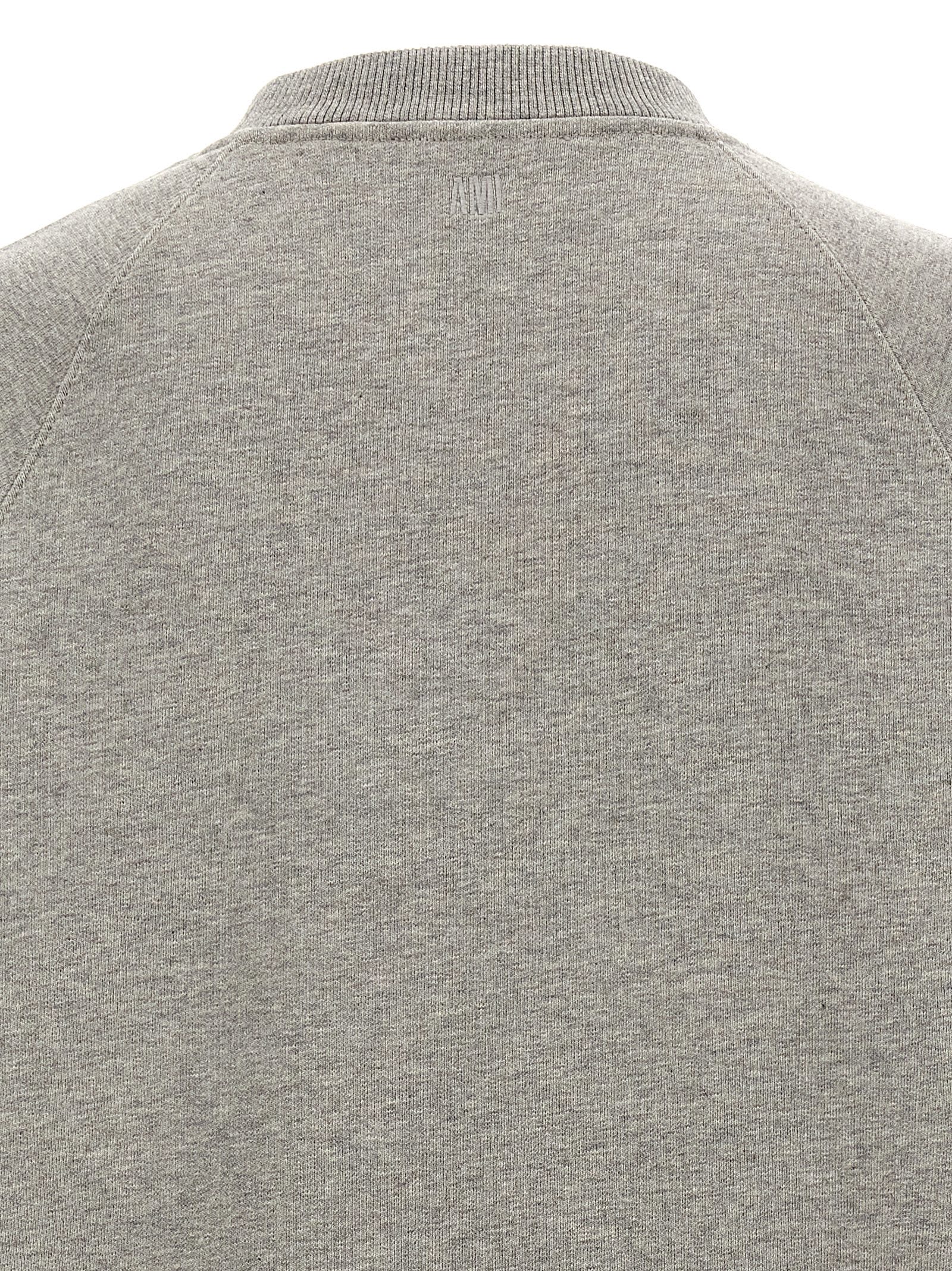 Shop Ami Alexandre Mattiussi Ami De Coeur Sweatshirt In Gray