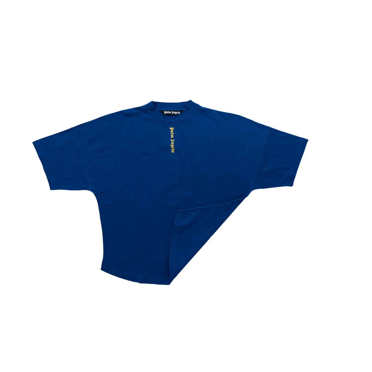 Logo Cotton T Shirt in Blue - Palm Angels