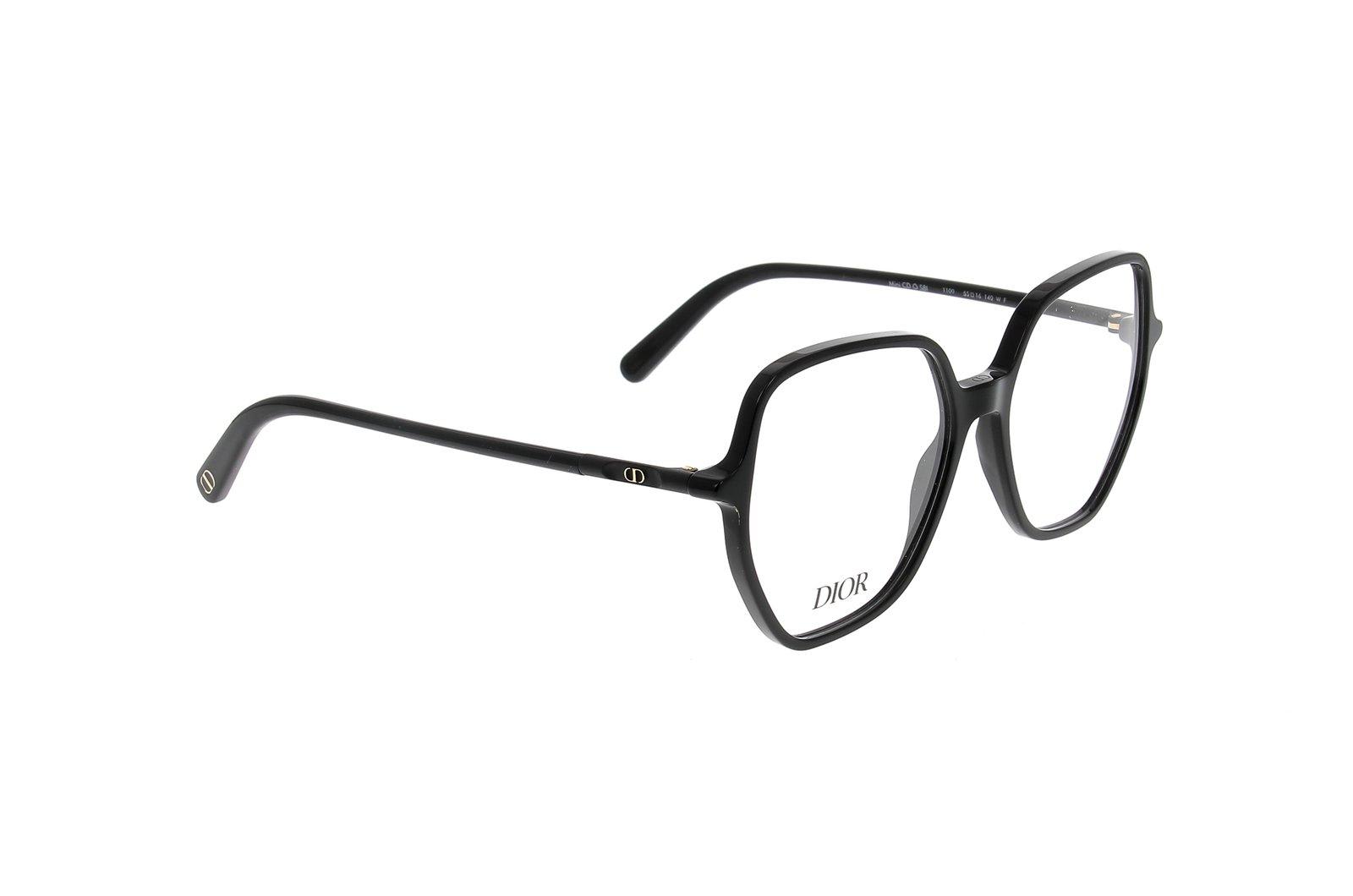 Shop Dior Geometric Frame Glasses In 1100