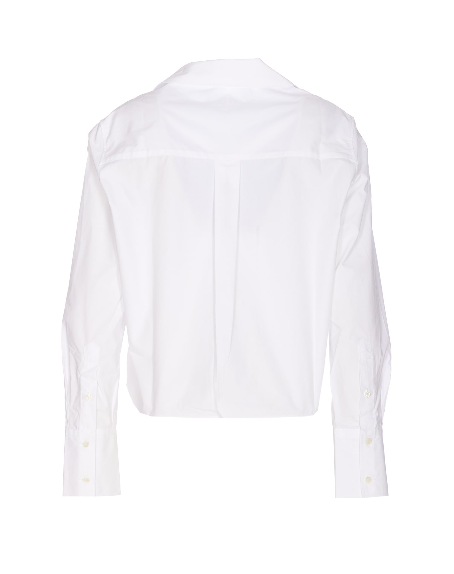 Shop Jw Anderson Bow Tie Cropped Shirt In White